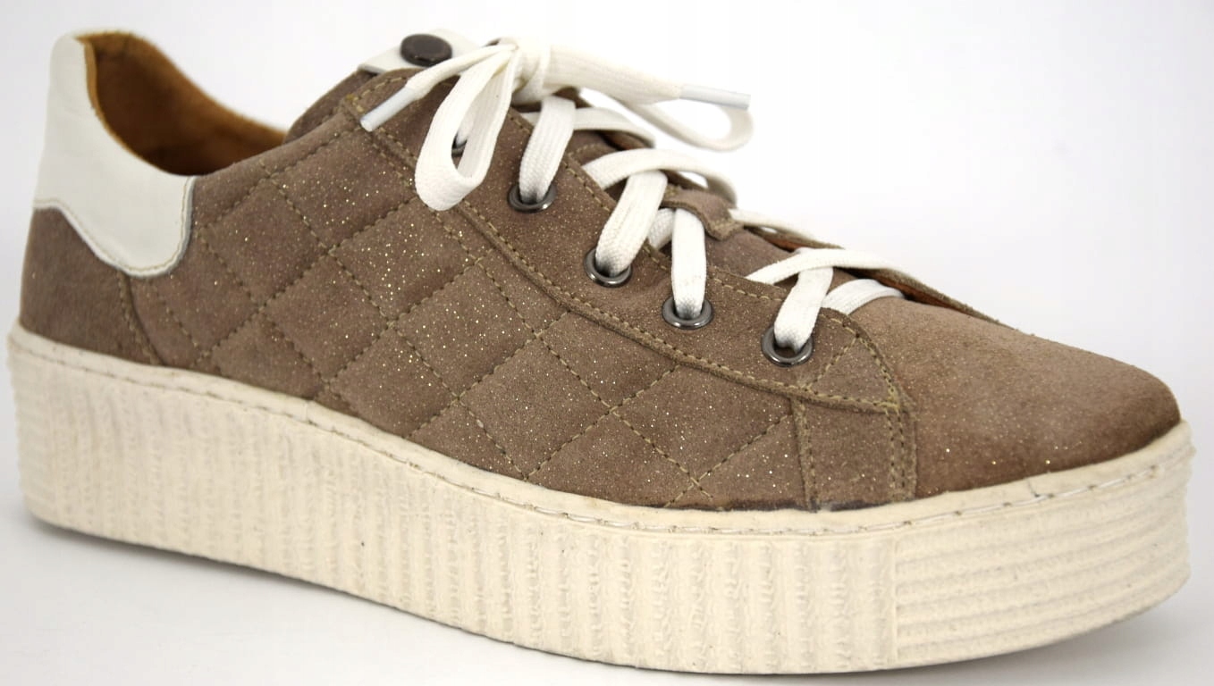 Dámské Šněrovací Polobotky Módní Boty Béžové 1223 R40