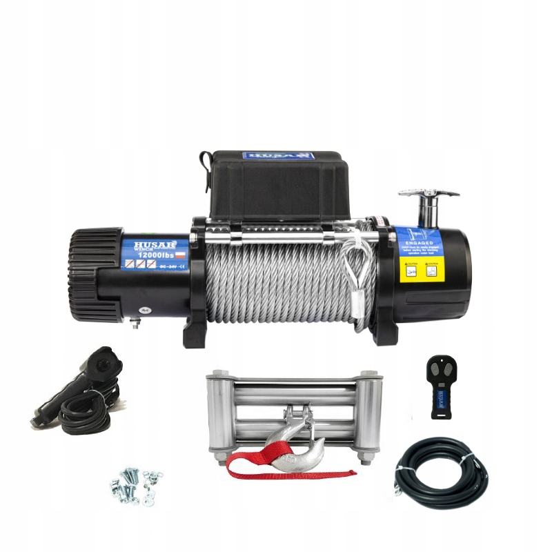 Wyciągarka elektryczna Husar Winch BST12000LBS 24V lina stalowa Uciąg 12000 lb