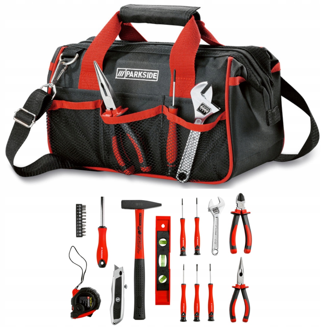 ZESTAW NARZĘDZI BITÓW KLUCZE w torbie PARKSIDE 23szt