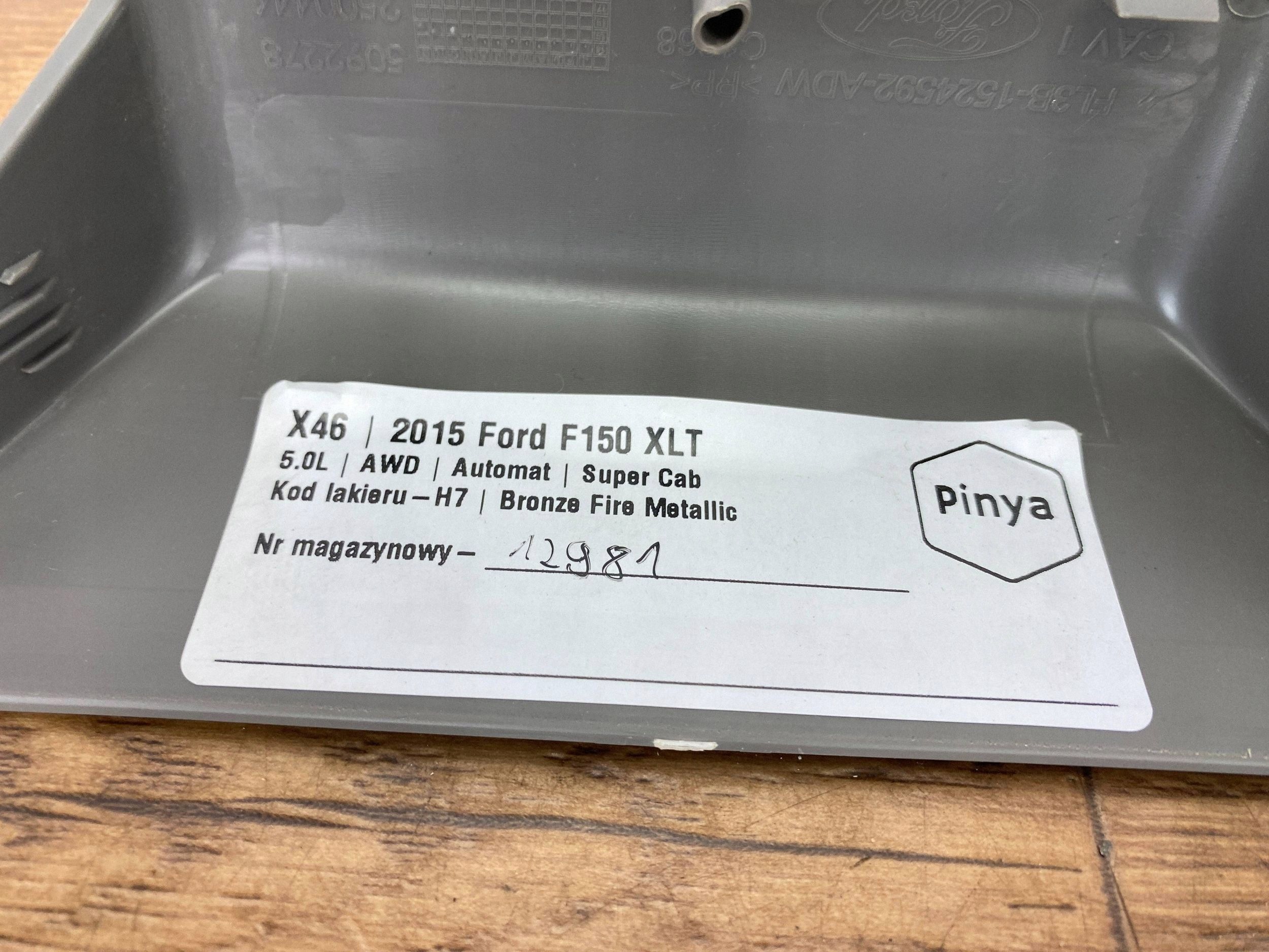 Blende Abdeckung öv, szíj prowadnicy SITZ Ford F150 2015+