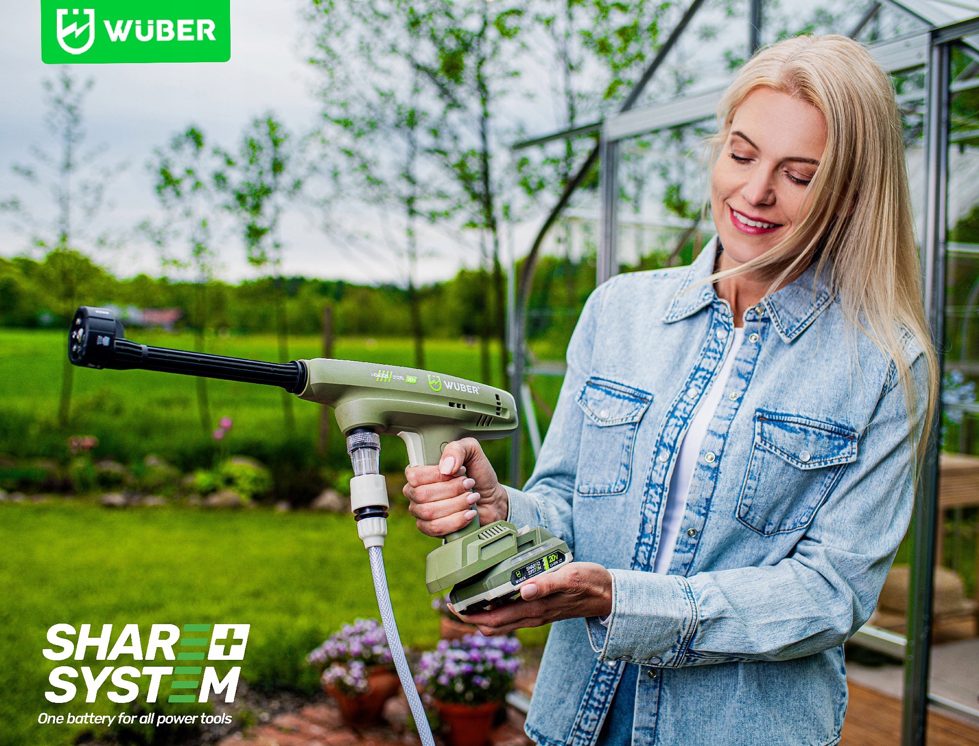 MYJKA CIŚNIENIOWA AKUMULATOROWA OGRODOWA BEZPRZEWODOWA ELEKTRYCZNA ZESTAW Maksymalna moc 150 W