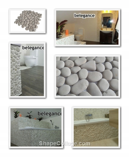 mozaika kamienna BIAŁE OTOCZAKI mamur BELEGANCE kamień naturalny PŁYTKI Szerokość produktu 30 cm