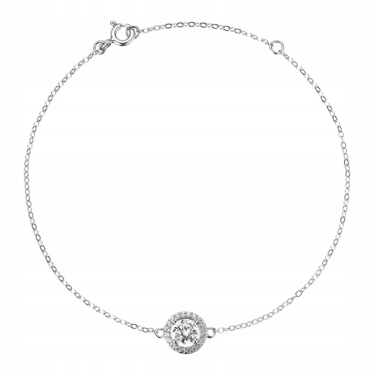 Stříbrný náramek Aurora 13M00001 moissanite