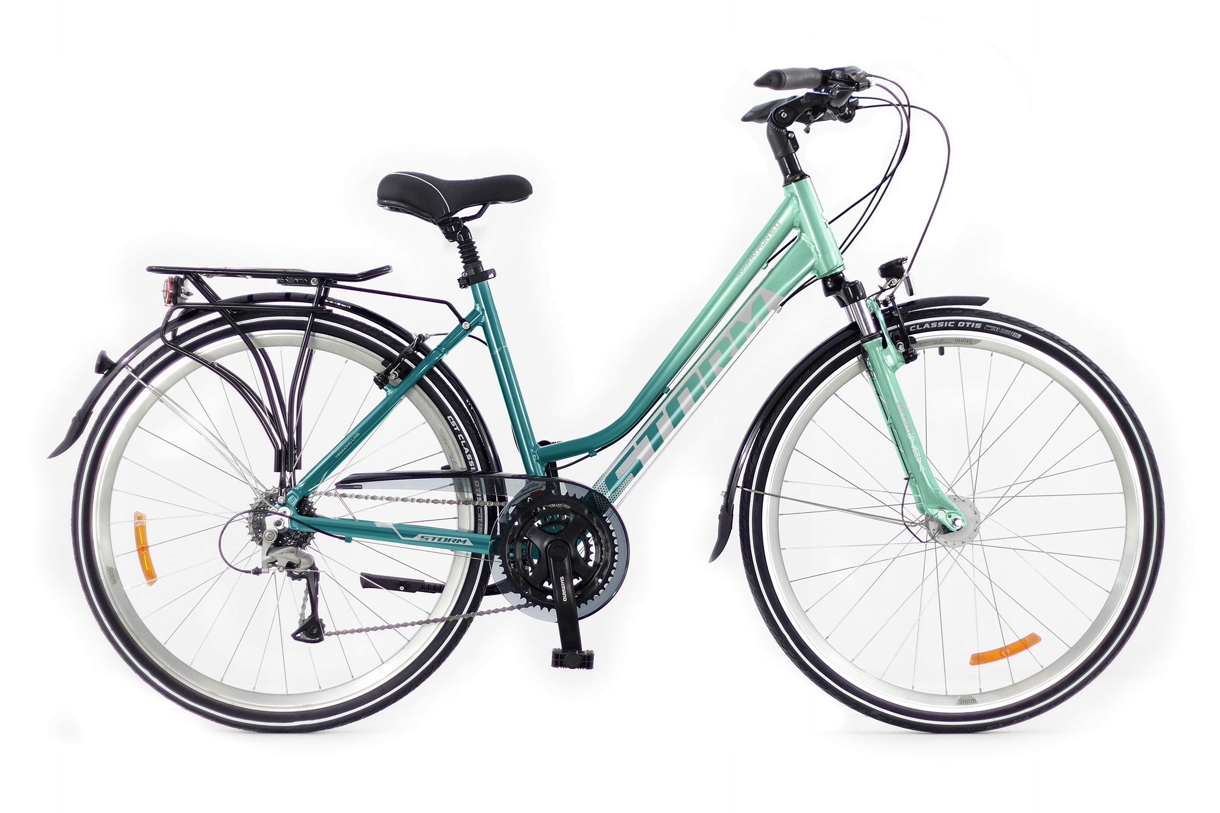 Rower Storm Marathon 6.0 Lady turkusowy/zielona butelka 17