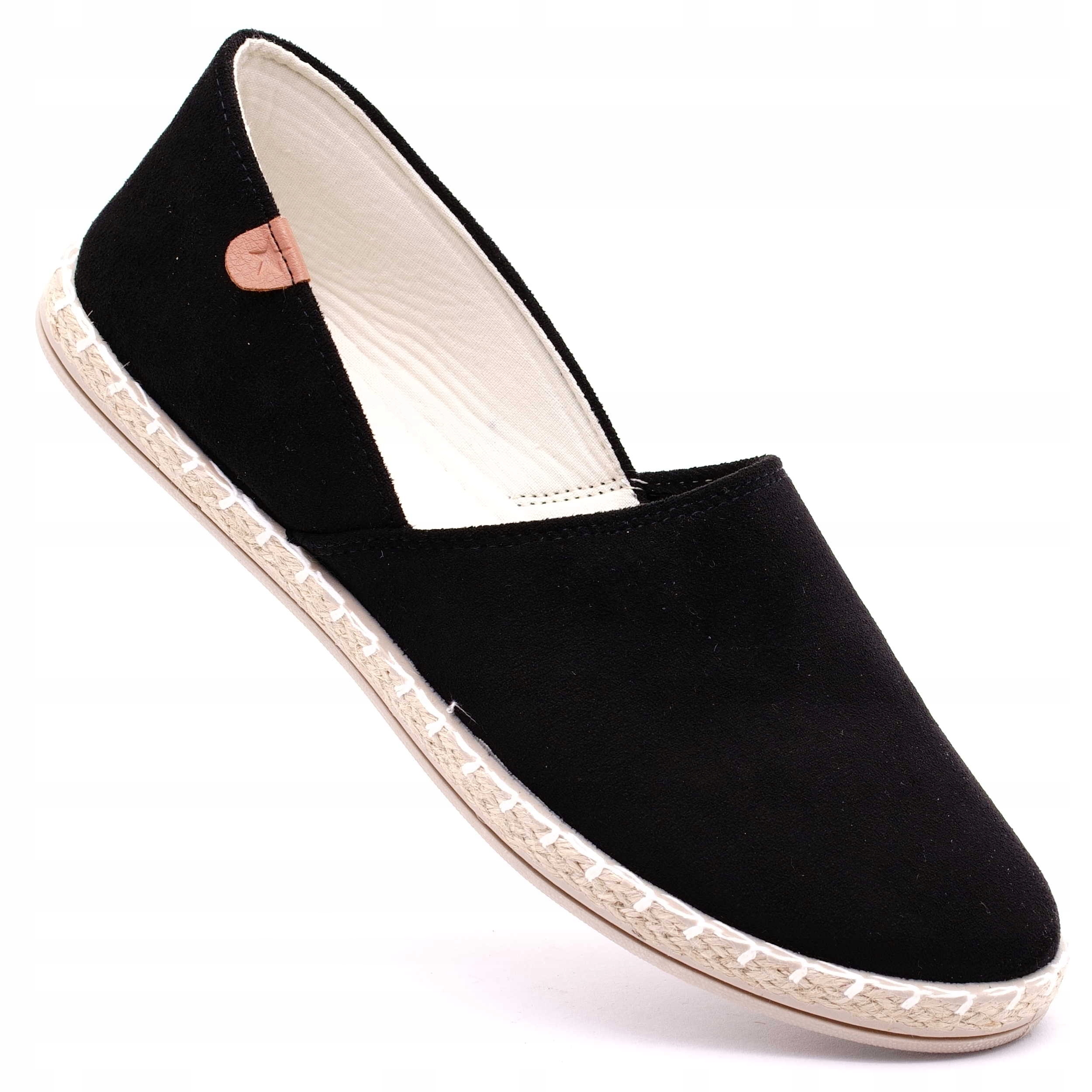 NEWS ESPADRYLE WSUWANE DAMSKIE CZARNE ZAMSZ 2416 40