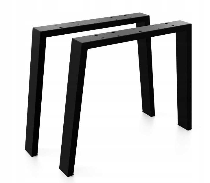 2x Nábytková Noha Černá Loft Noha Na Stůl Lavičky Skříňky Noha Stolová H70CM