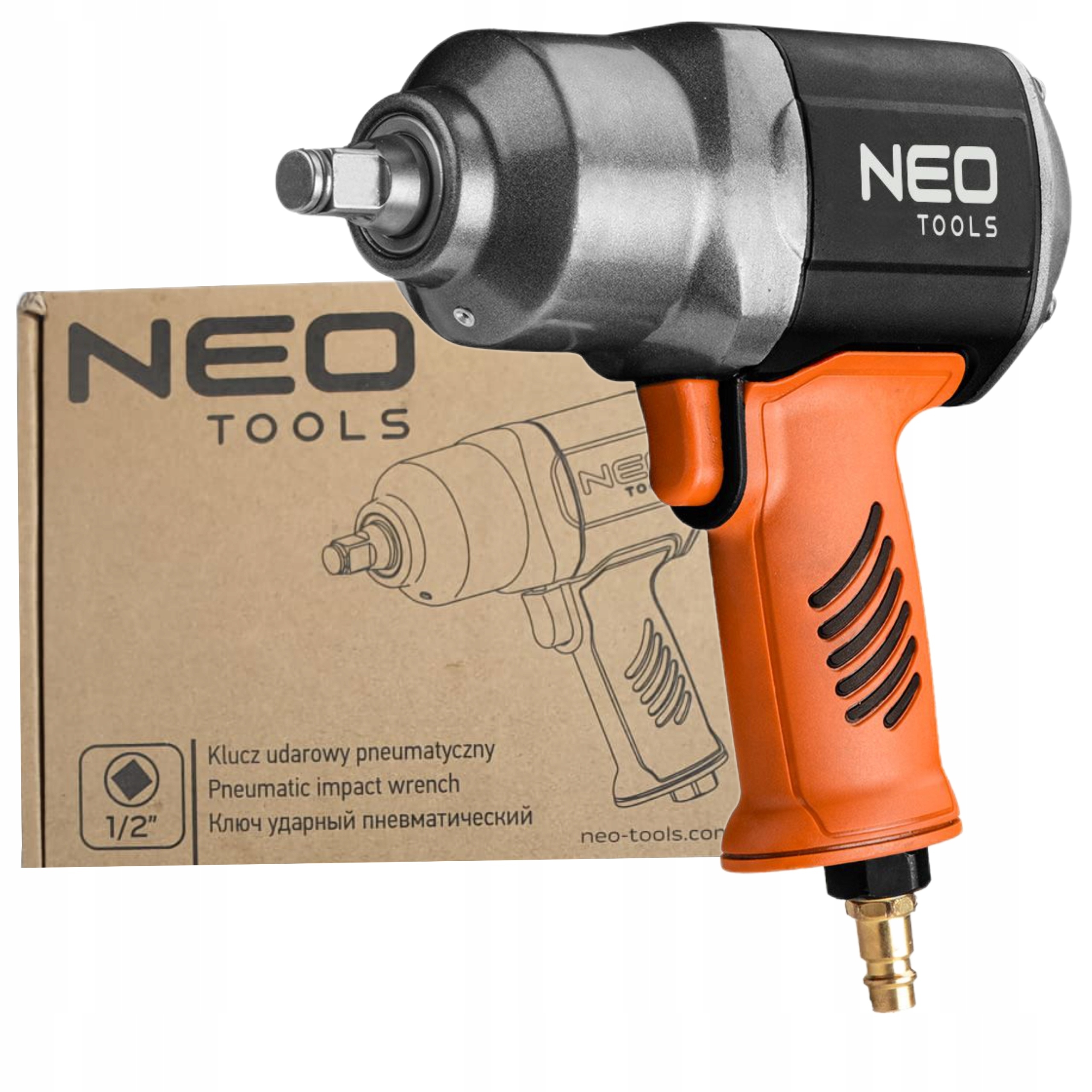 NEO KLUCZ UDAROWY PNEUMATYCZNY DUZY 1/2" 1300Nm 6,3 bar TWIN HAMMER 14-002