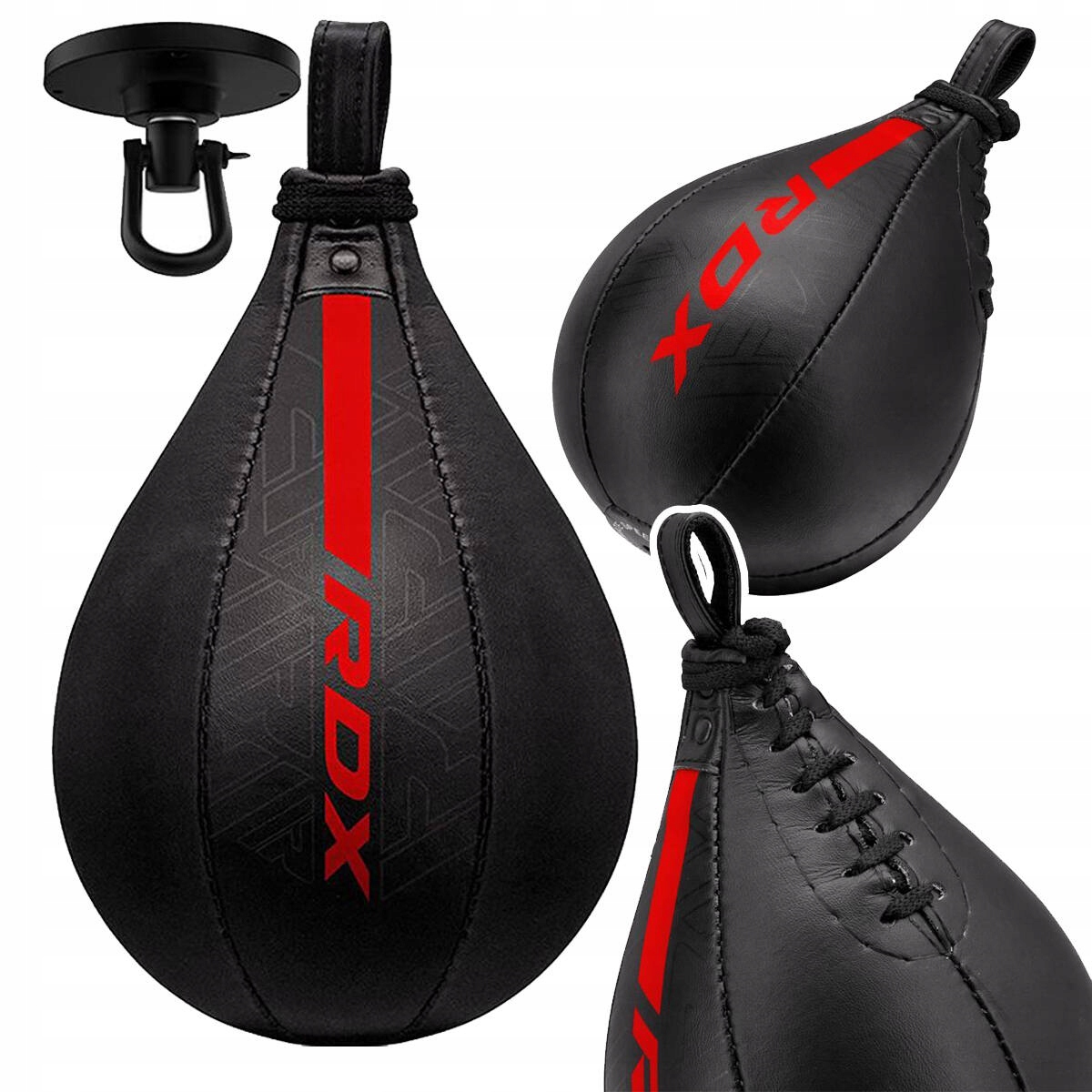 Gruszka bokserska Rdx Speed Ball F6 Swivel matte red