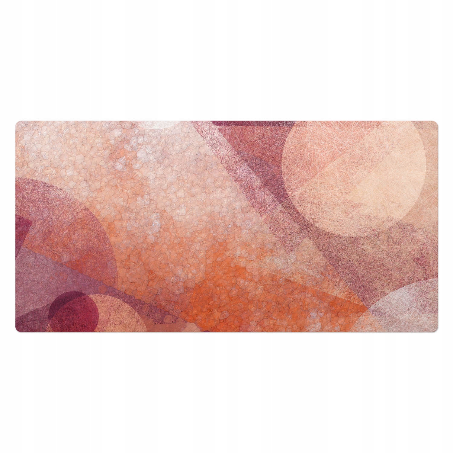 Vinylová ochranná podložka s moderním vzorem Geometrické kruhy 100 x 50 cm