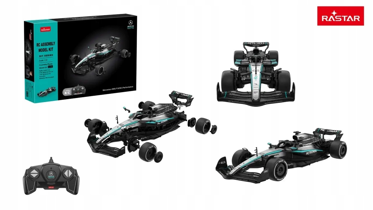 Autko R/ C 1:16 Mercedes- Amg F1 W16 E Performance Building Kit Czarny
