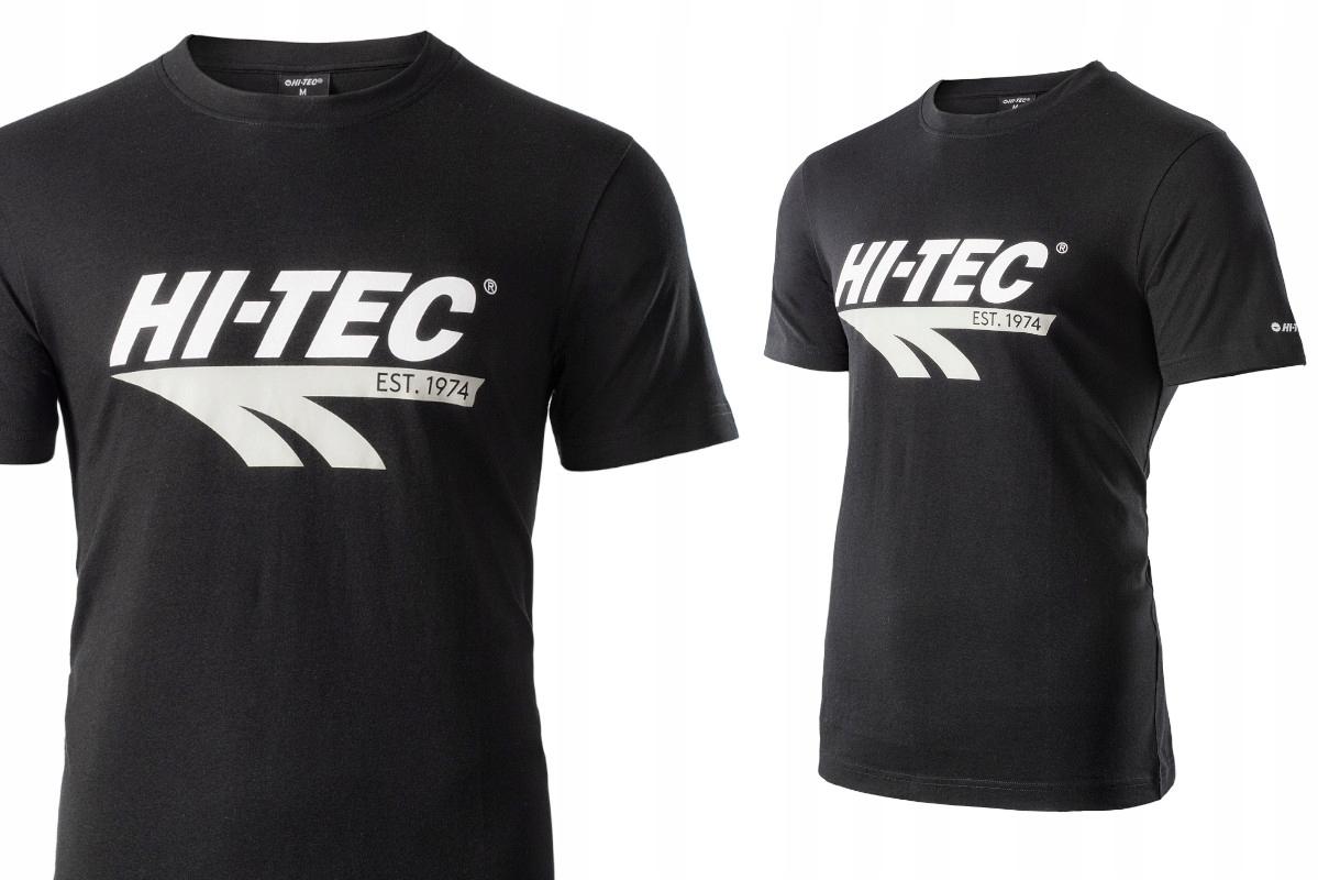 

Koszulka męska Hi-tec czarna Retro tshirt XXL