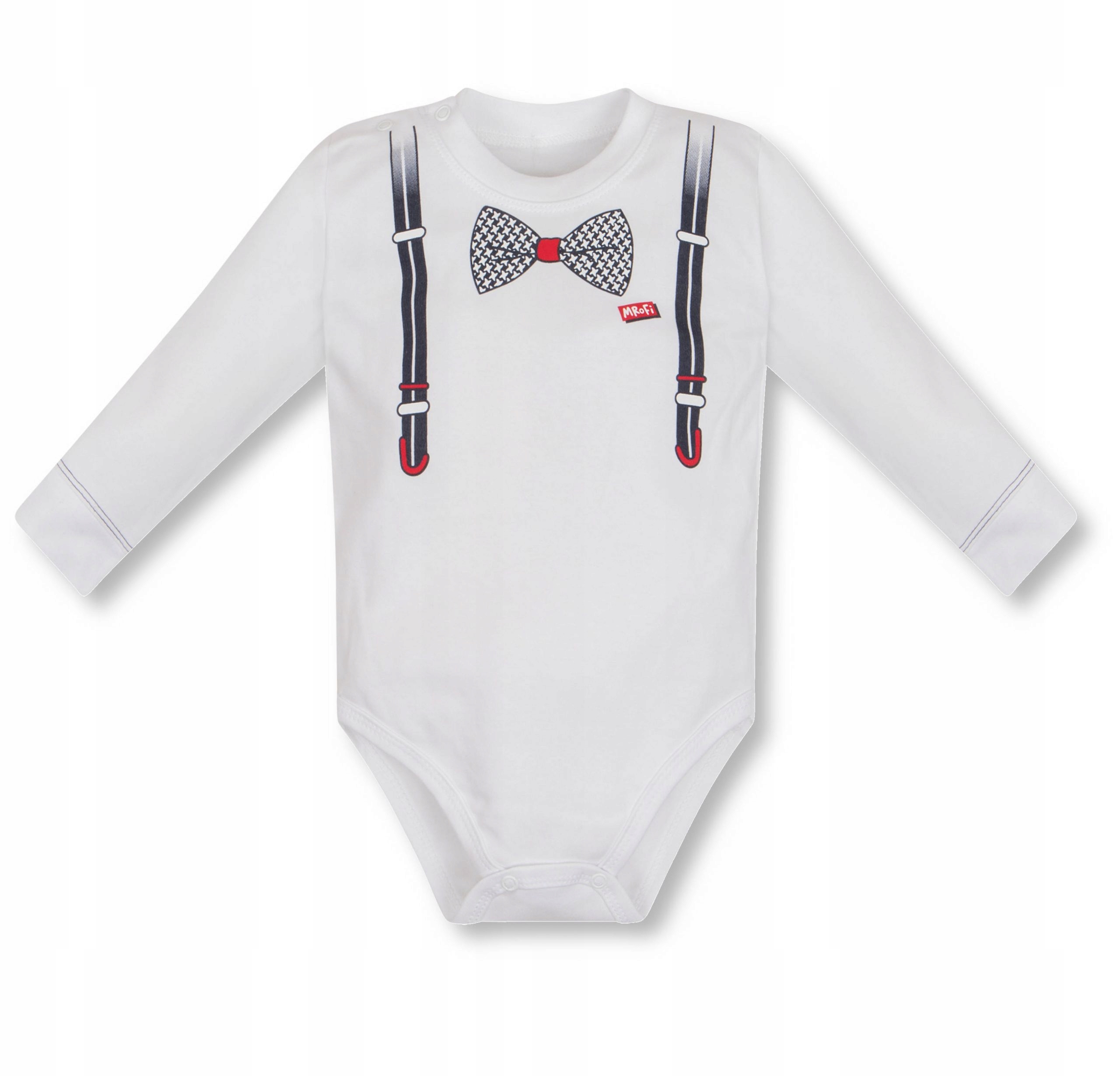 

Body długi rękaw Z Muchą I Szelkami 68 dla chłopca