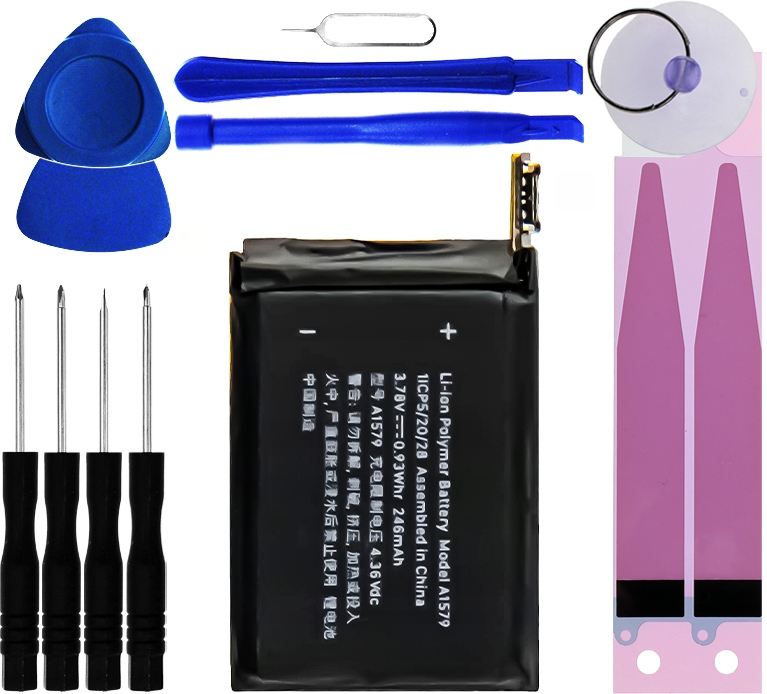 Nová baterie A1579 pro hodinky Apple Watch A1554 42 mm 1 Gen, MJ3N2LL/A