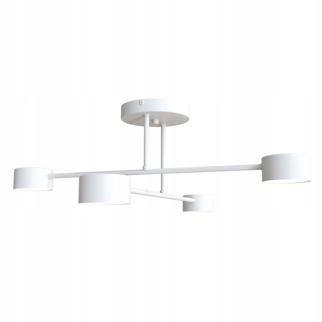 Štvoritá minimalistická stropná lampa biela 60 cm do spálne Emibig