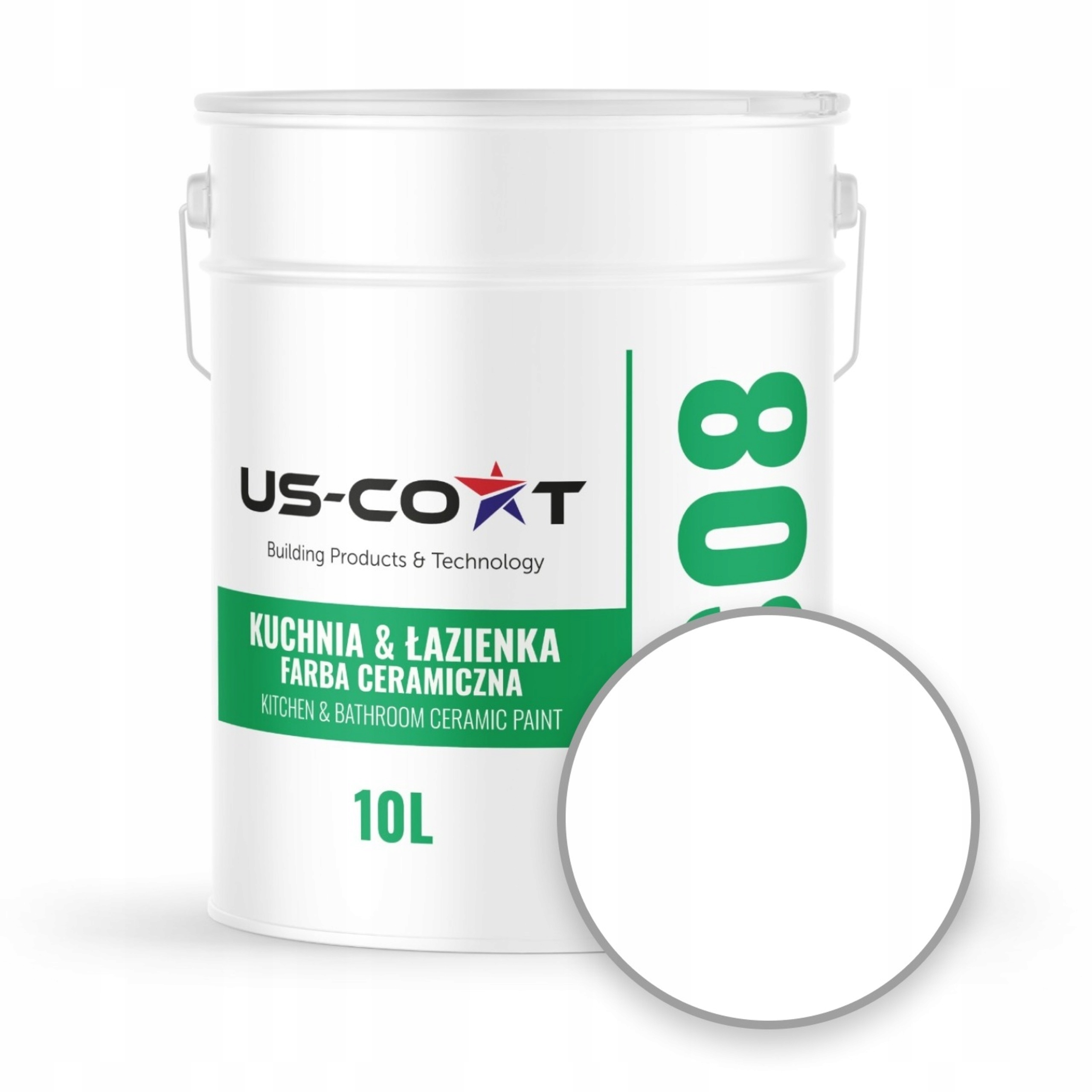 Farba Do Kuchyne A Kúpeľne 10 L Odolná Proti Vlhkosti A Drhnutiu Snežná Biela