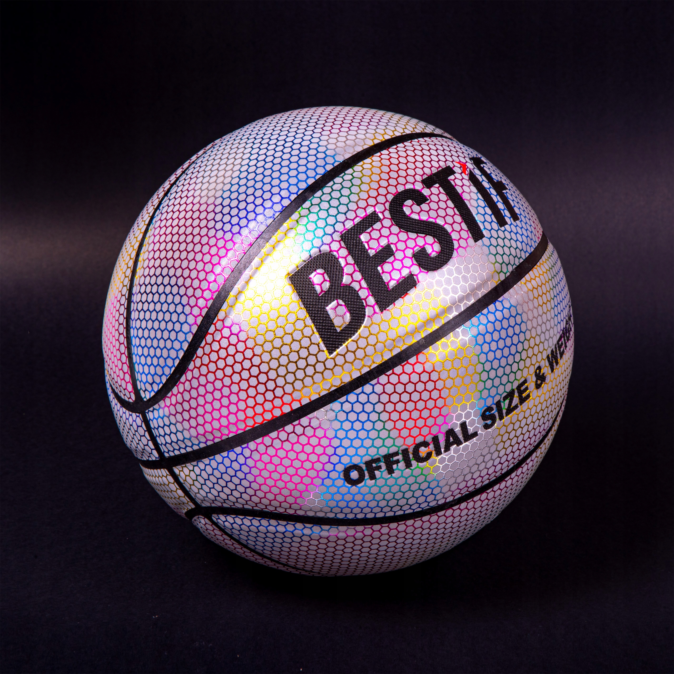 PIŁKA DO KOSZYKÓWKI KOSZA ŚWIECĄCA HOLOGRAFICZNA 7 Model BPK05
