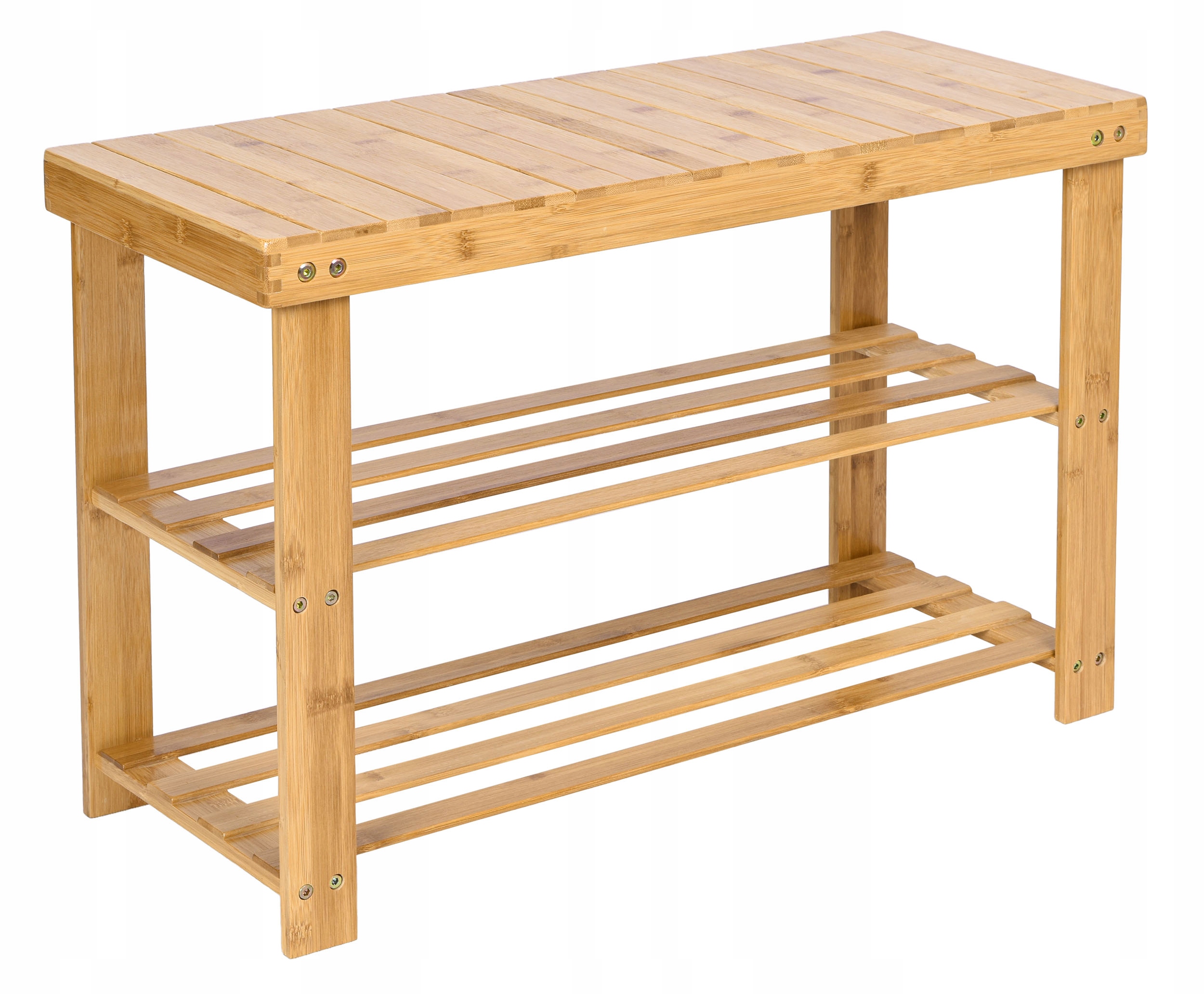 ŁAWKA BAMBUSOWA NA BUTY REGAŁ SIEDZISKO STOJAK SZAFKA PÓŁKI Z SIEDZISKIEM