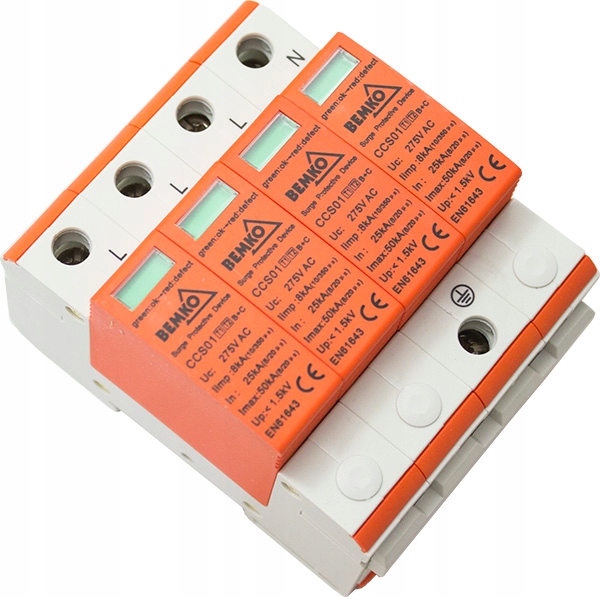 OGRANICZNIK PRZEPIĘĆ 4P 25-50kA T1+T2 (B+C) BEMKO