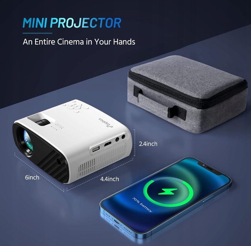 PROJEKTOR FILMOWY ELEPHAS BL128 FULL HD 1080P Z 50 000 GODZIN ŻYWOTNOŚCI Model BL128