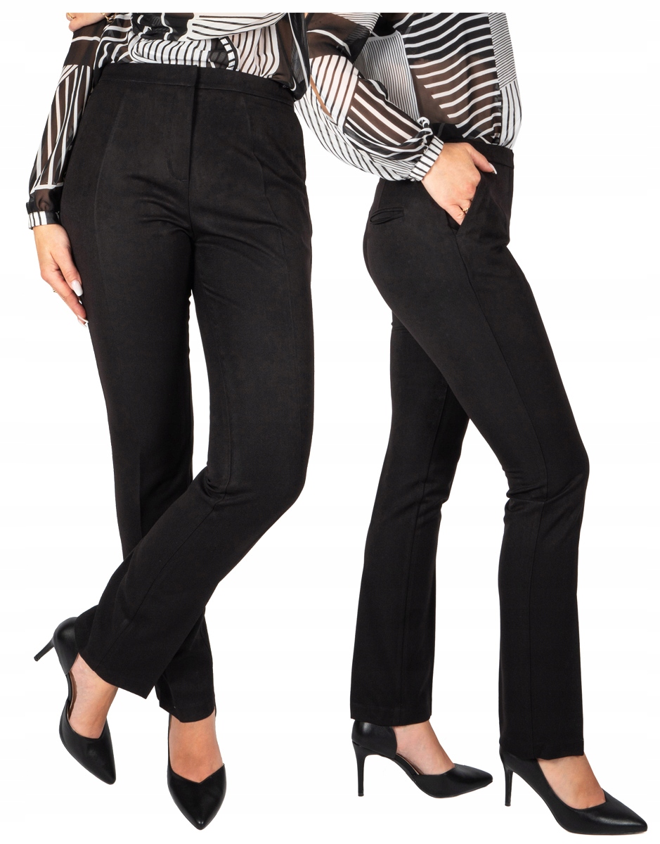 elegantní Černé dámské kalhoty Velké Velikosti s výstřihem 48 /29 Firi