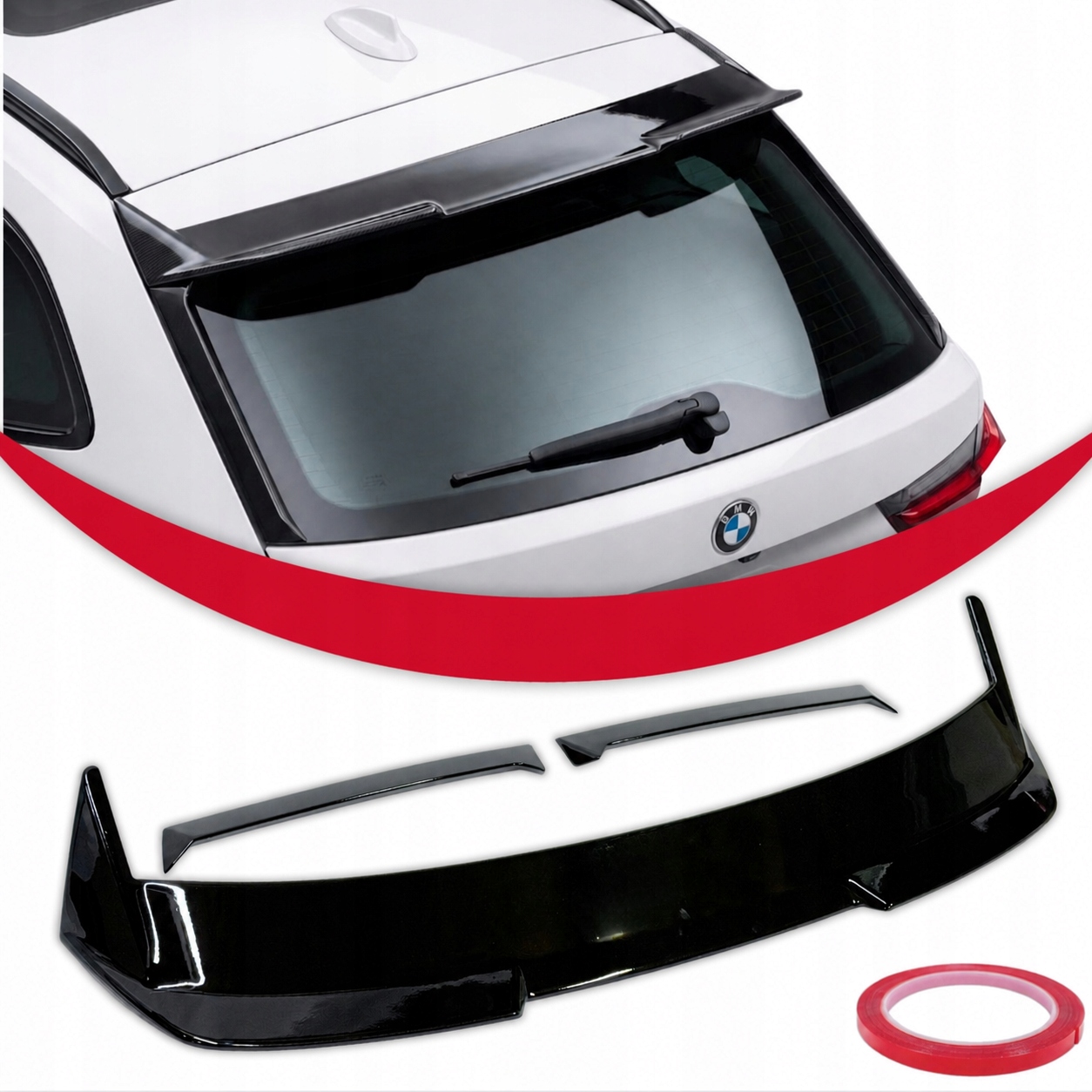 Bmw G21 Zadní Spoiler Deflektory Černý Lesk