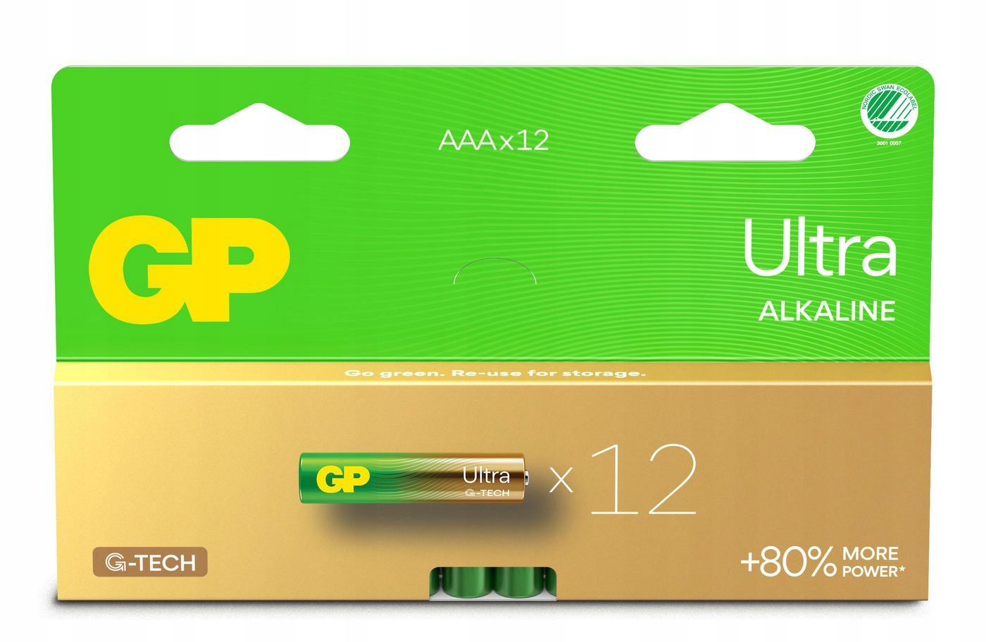 Bateria alkaliczna Gp Ultra AAA/LR03, zestaw 12 sztuk, 151447