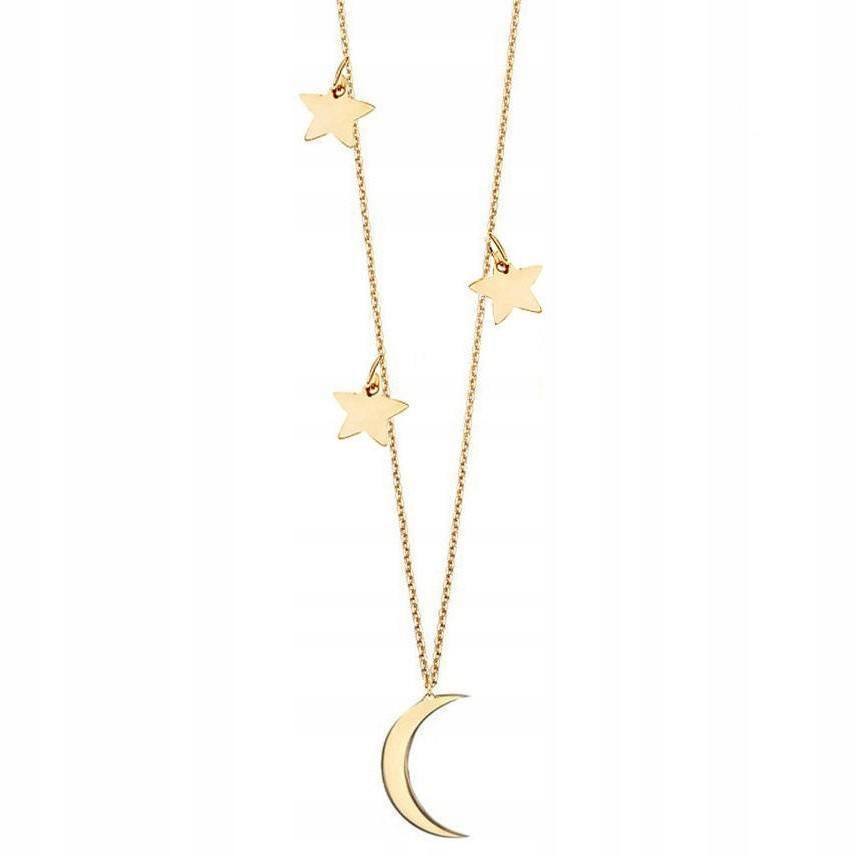 

Złoty naszyjnik 333 Celebrytka księżyc gwiazdka