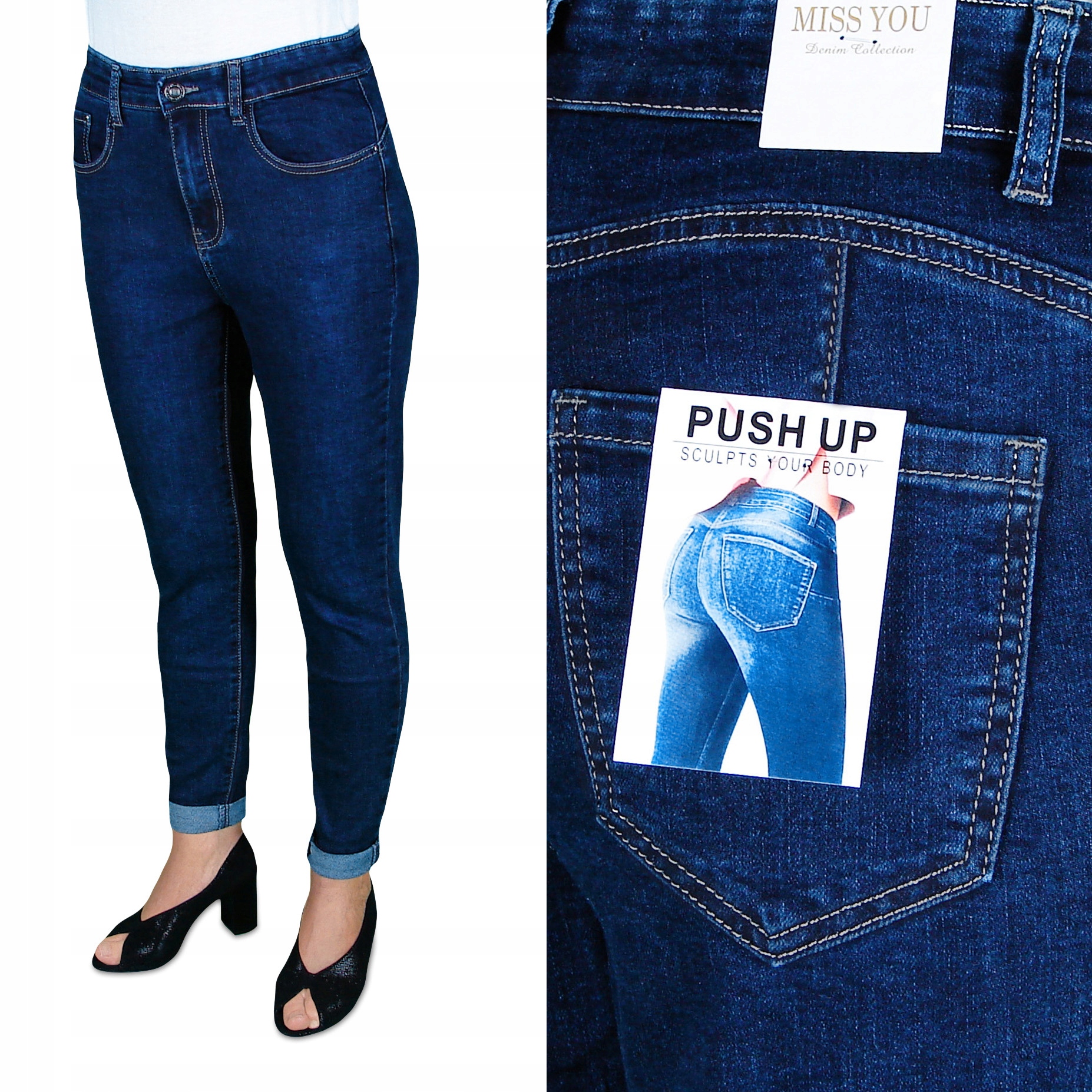 

Spodnie Damskie Jeans Wyszczuplające 40 76-82 cm