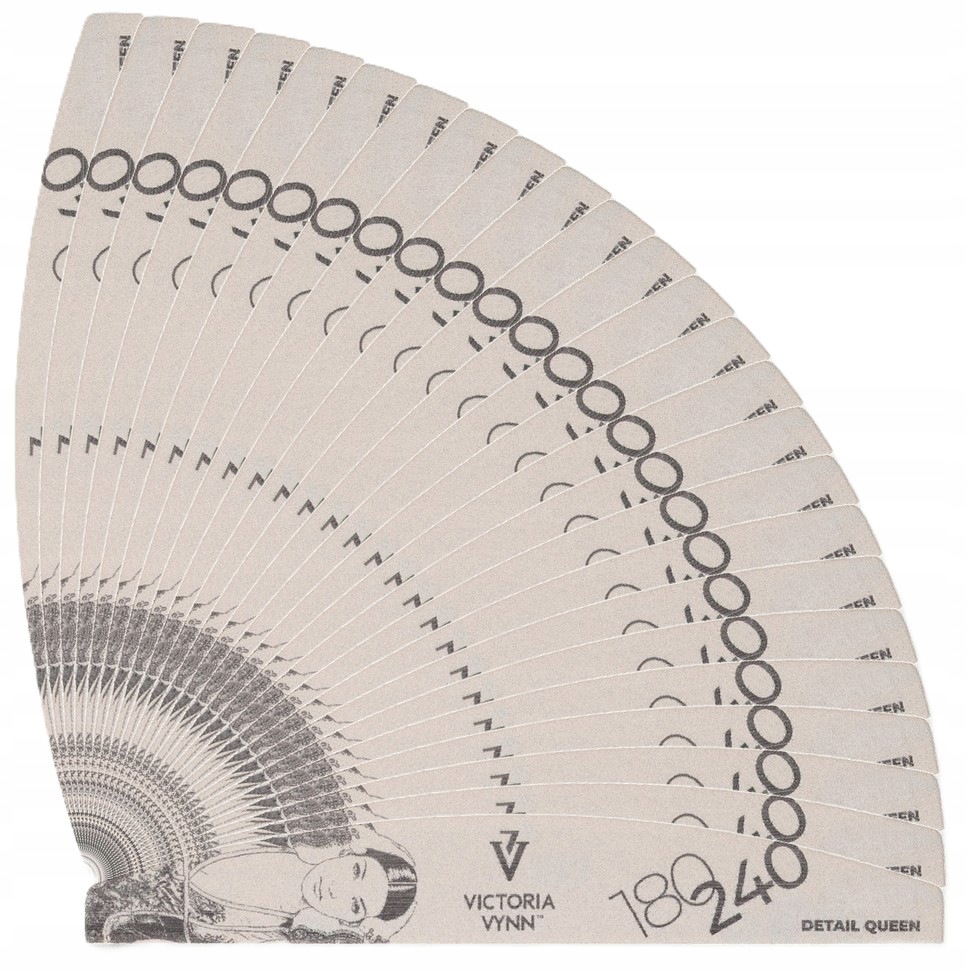 2 x Pilník Nail File Detail Queen Půlměsíc 25 kusů Victoria Vynn 180/240