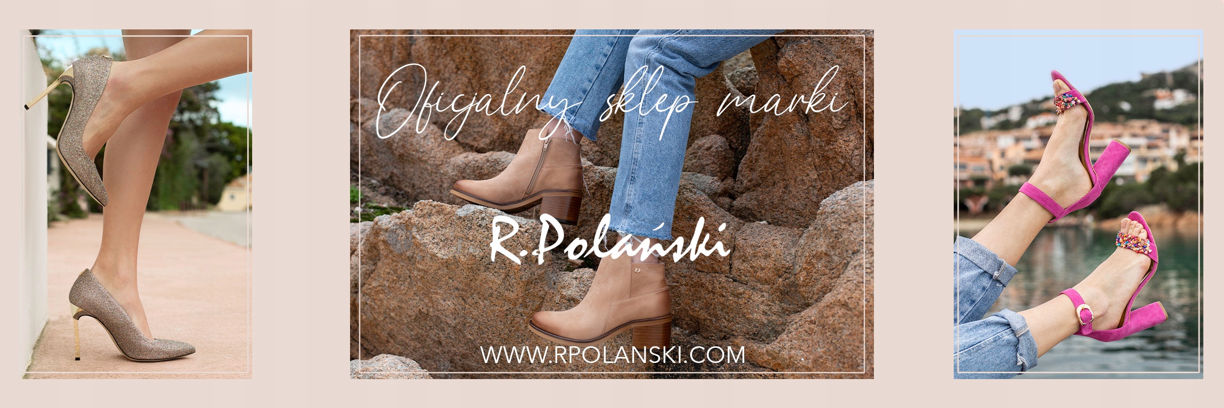 Szpilki R.Polański 1042 - Złota Plecionka Rozmiar 41