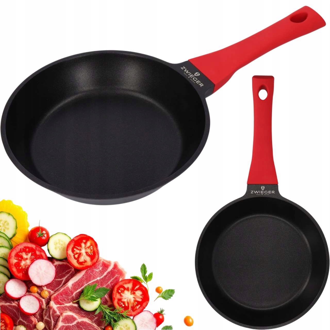 Zwieger Obsidian Patelnia Kuchenna Tradycyjna 28CM Nieprzywierająca Premium