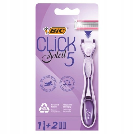 Bic Soleil Click 5 Holicí strojek a 2 vyměnitelné náplně