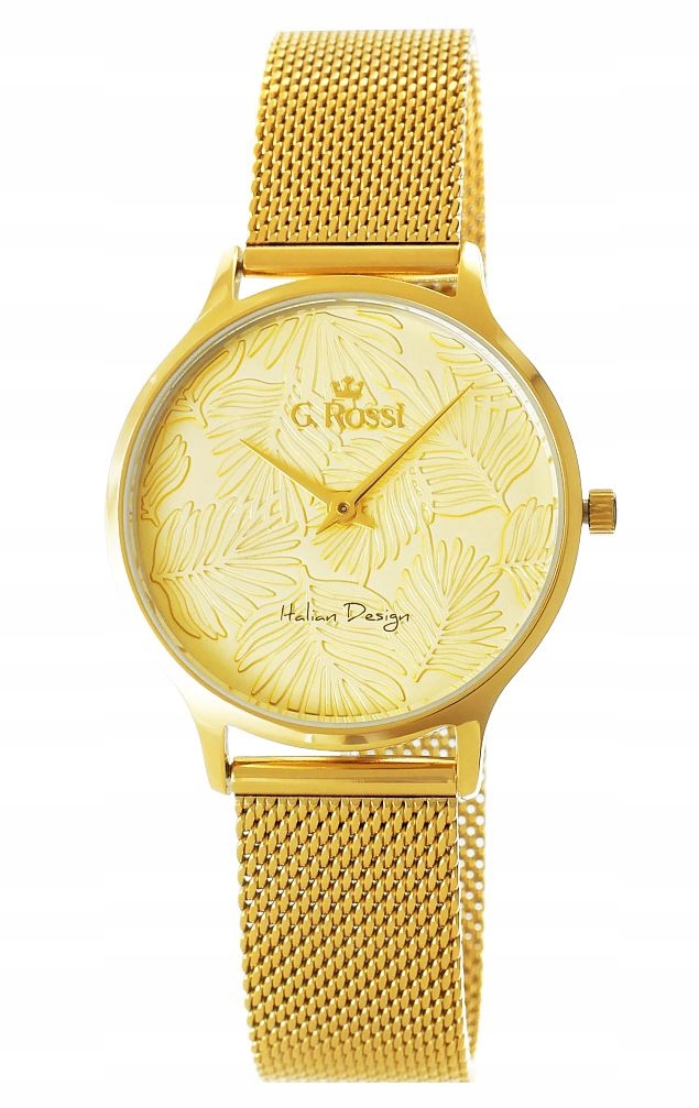 Dámské hodinky G.Rossi křemenné, zlatá síťovina 34 mm
