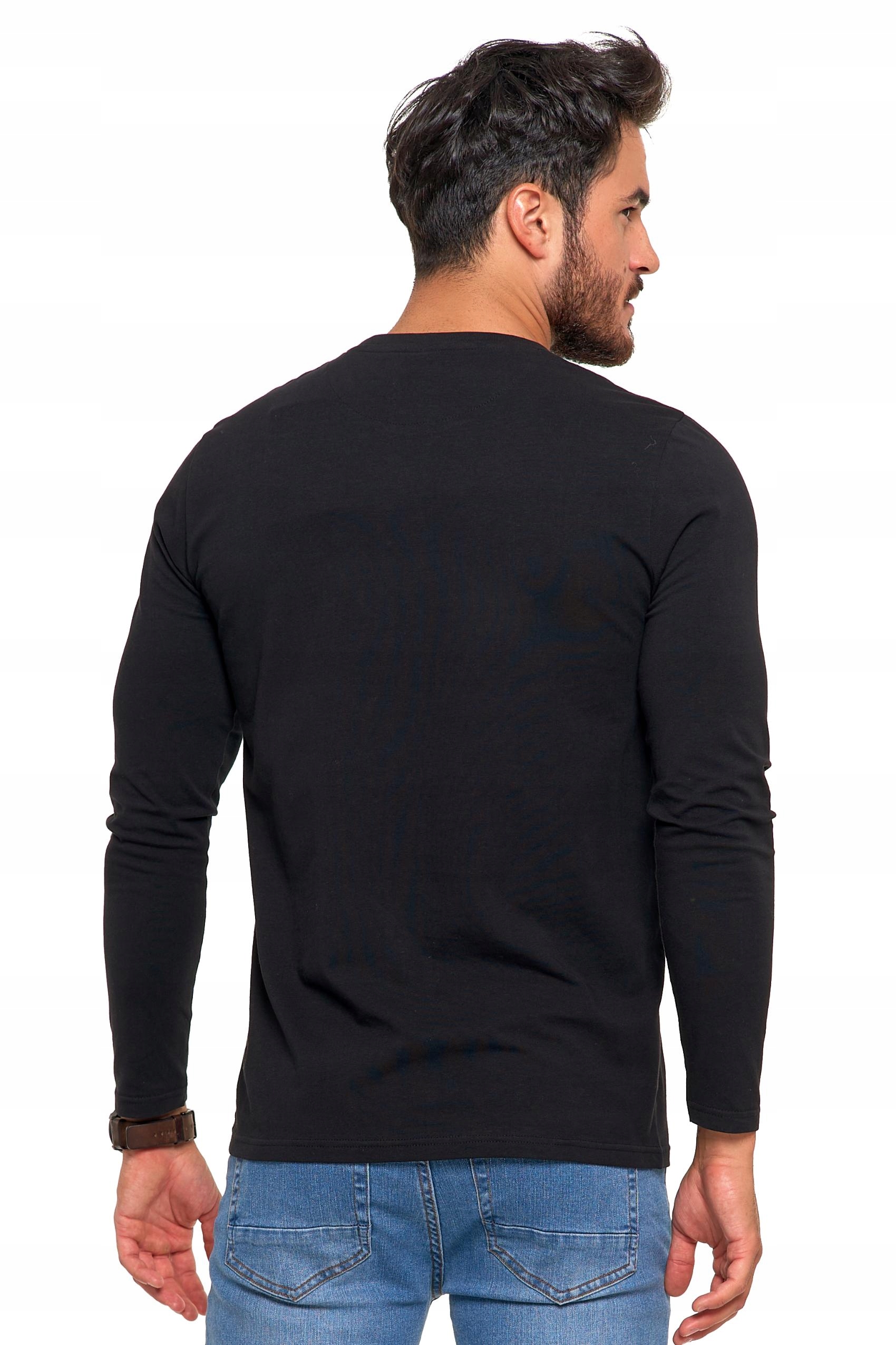 Longsleeve Koszulka Męska na długi rękaw MORAJ XXL Dekolt okrągły