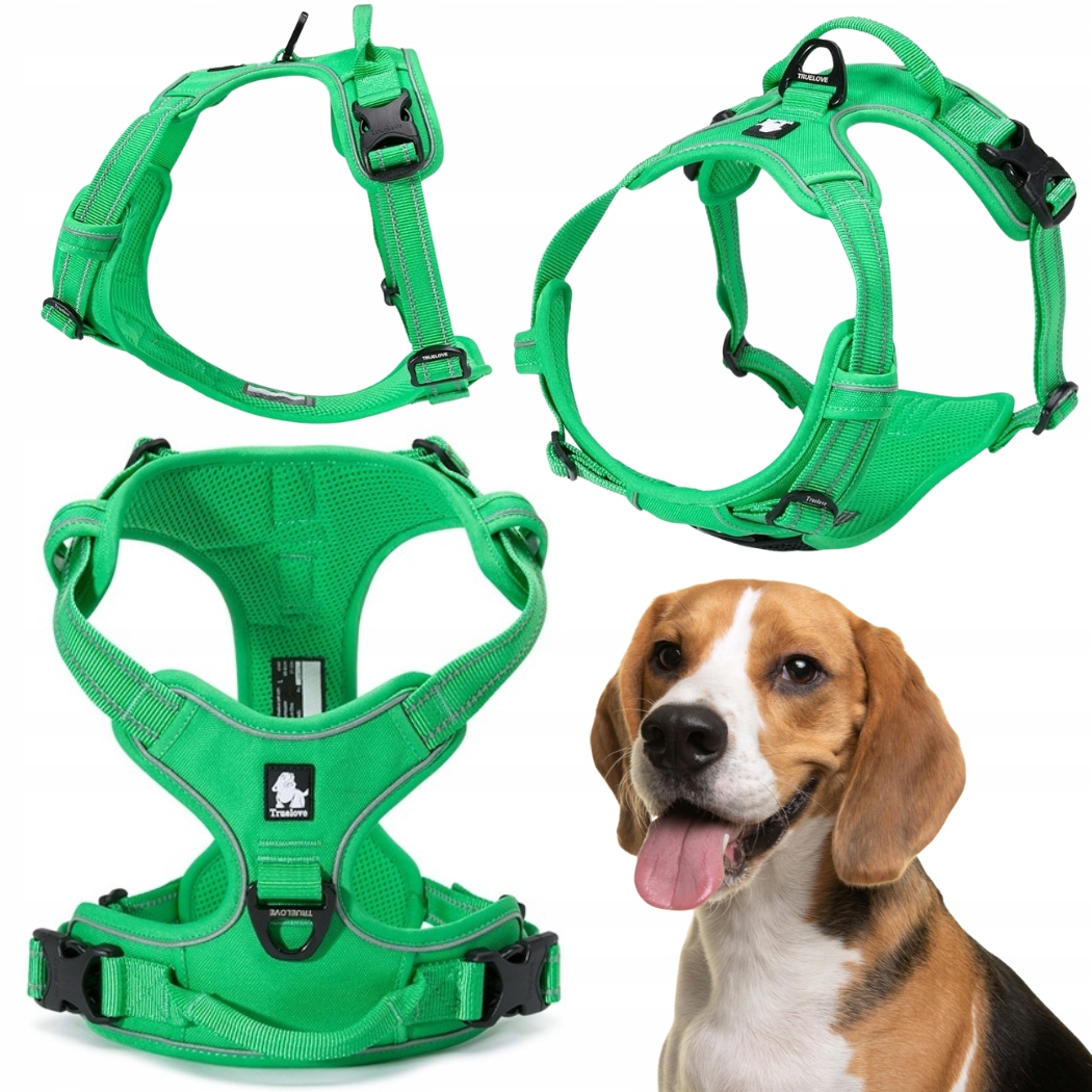 Levně Postroj Pro Psa Truelove Easy Walk Pevný, Odolný, Reflexní, Zelený