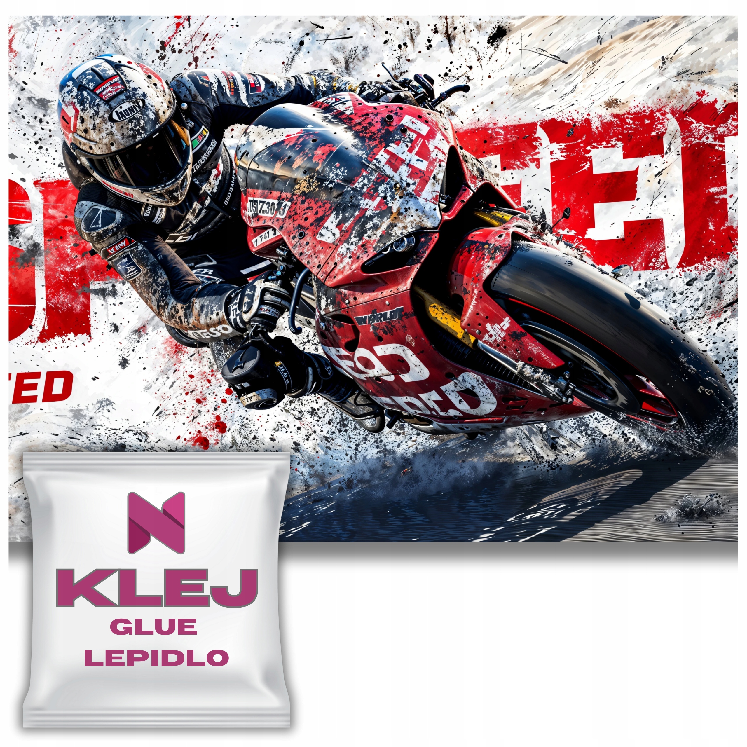 Fototapeta na zeď Motocyklista Závod Motor Tapeta do ložnice 260x390