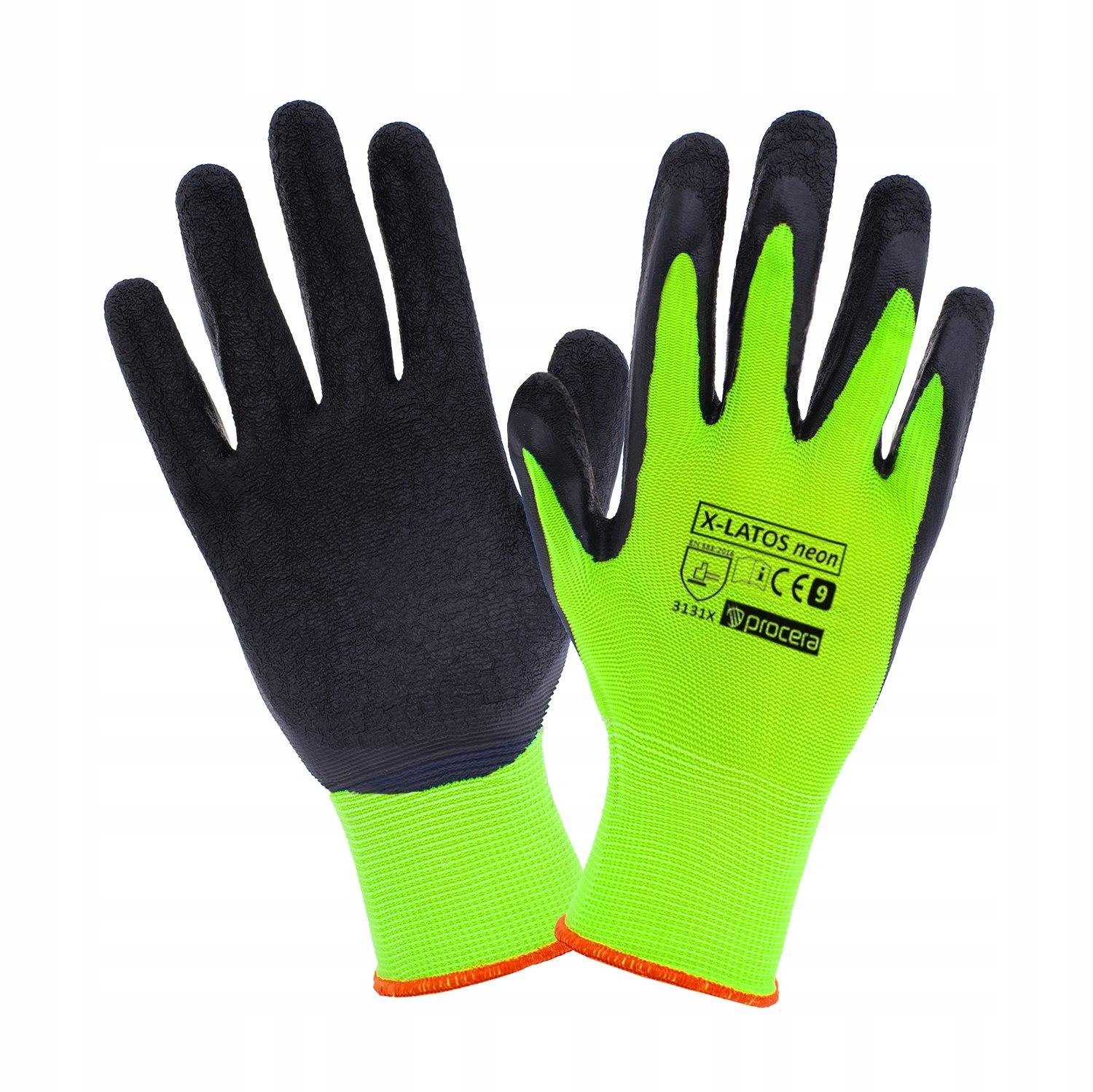 

Rękawice robocze latex x-latos neon r. 9-L