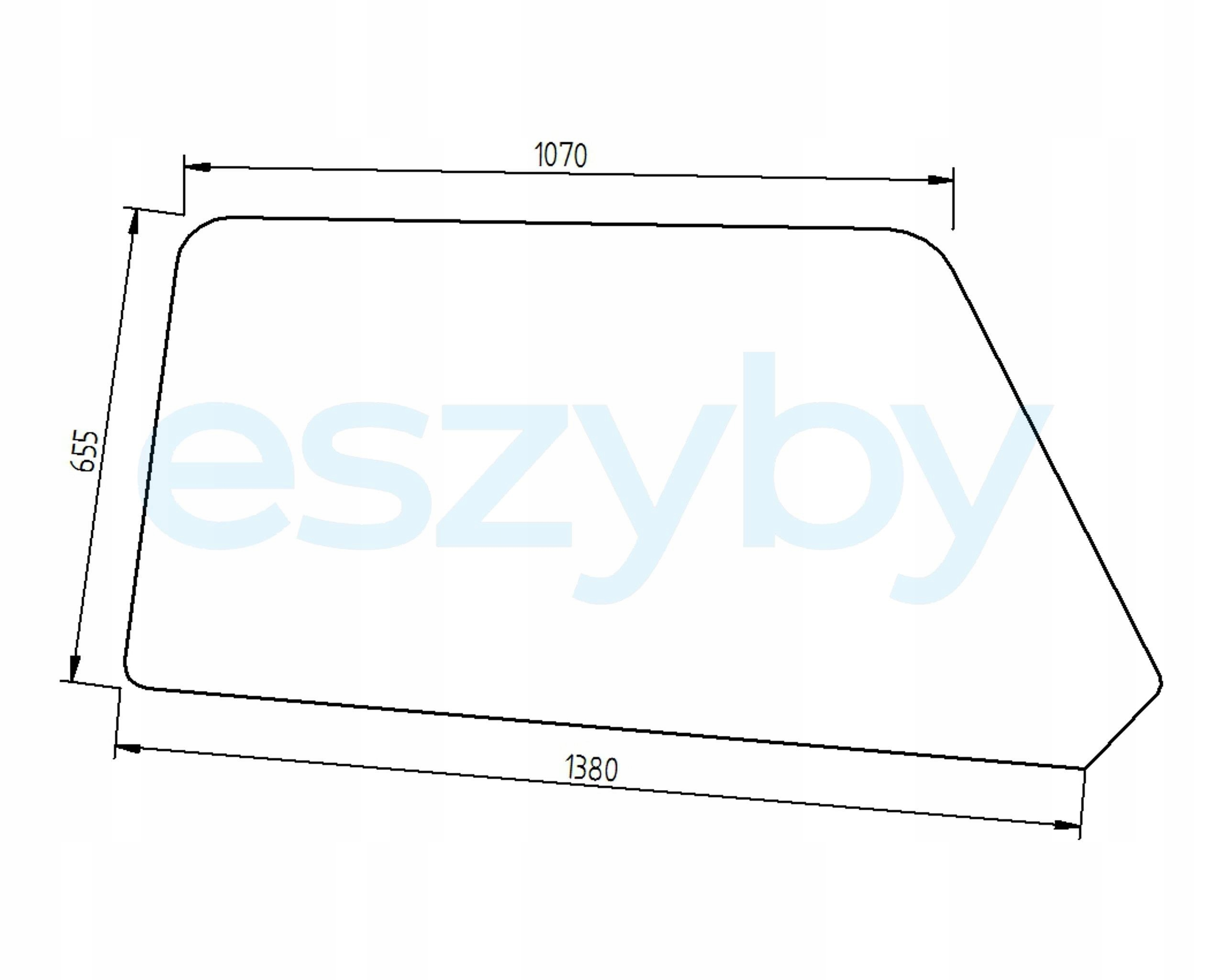 sklo nabíječka Merlo boční pravá 034870