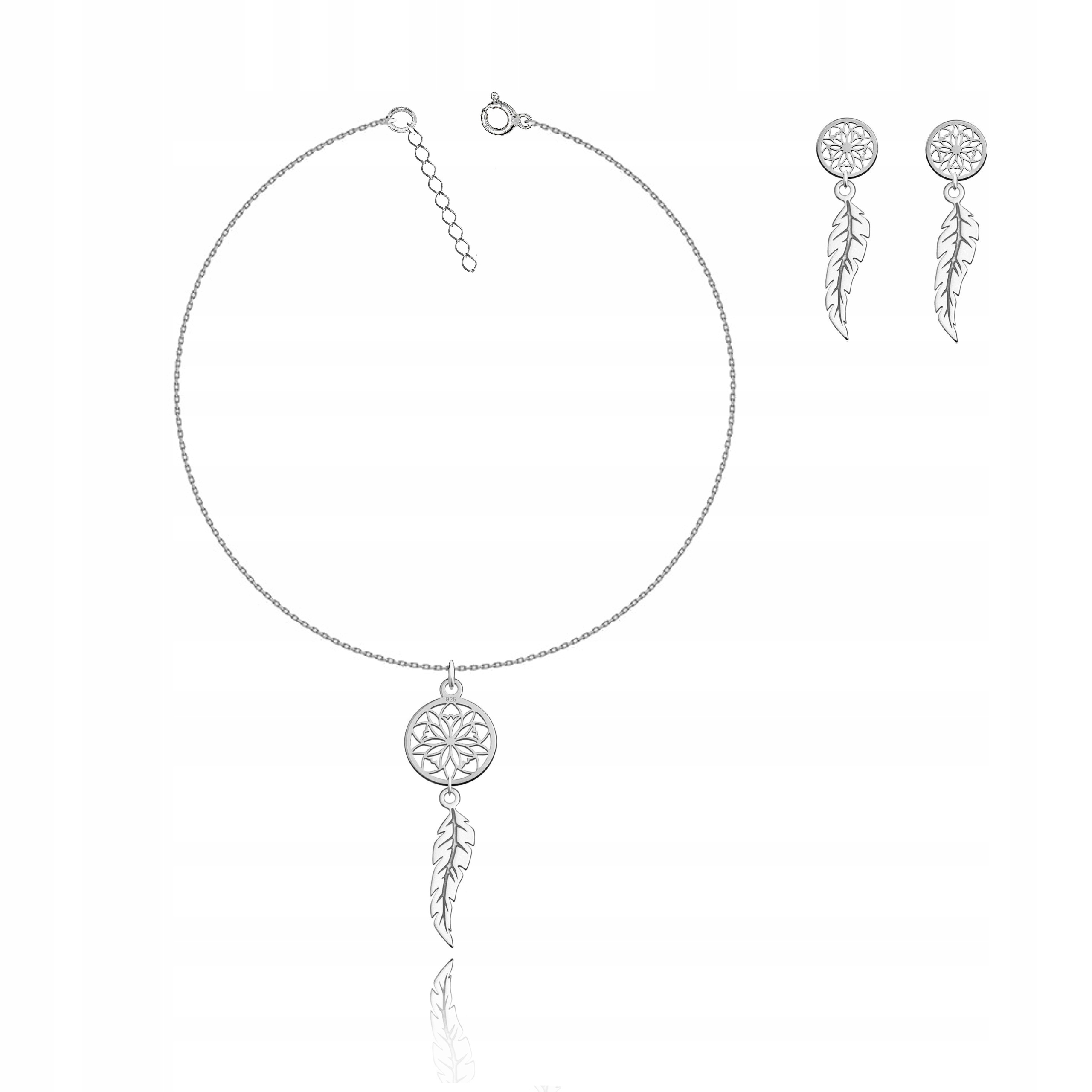 

Komplet Mały Łapacz Snów Dreamcatcher srebro 925