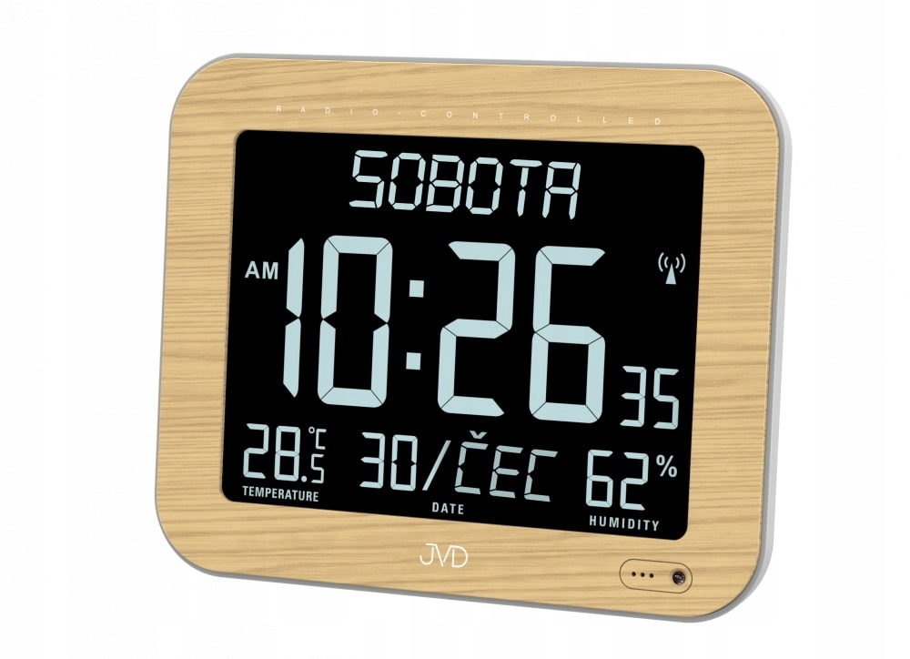 Digitálne rádiom riadené hodiny Jvd DH9362.2