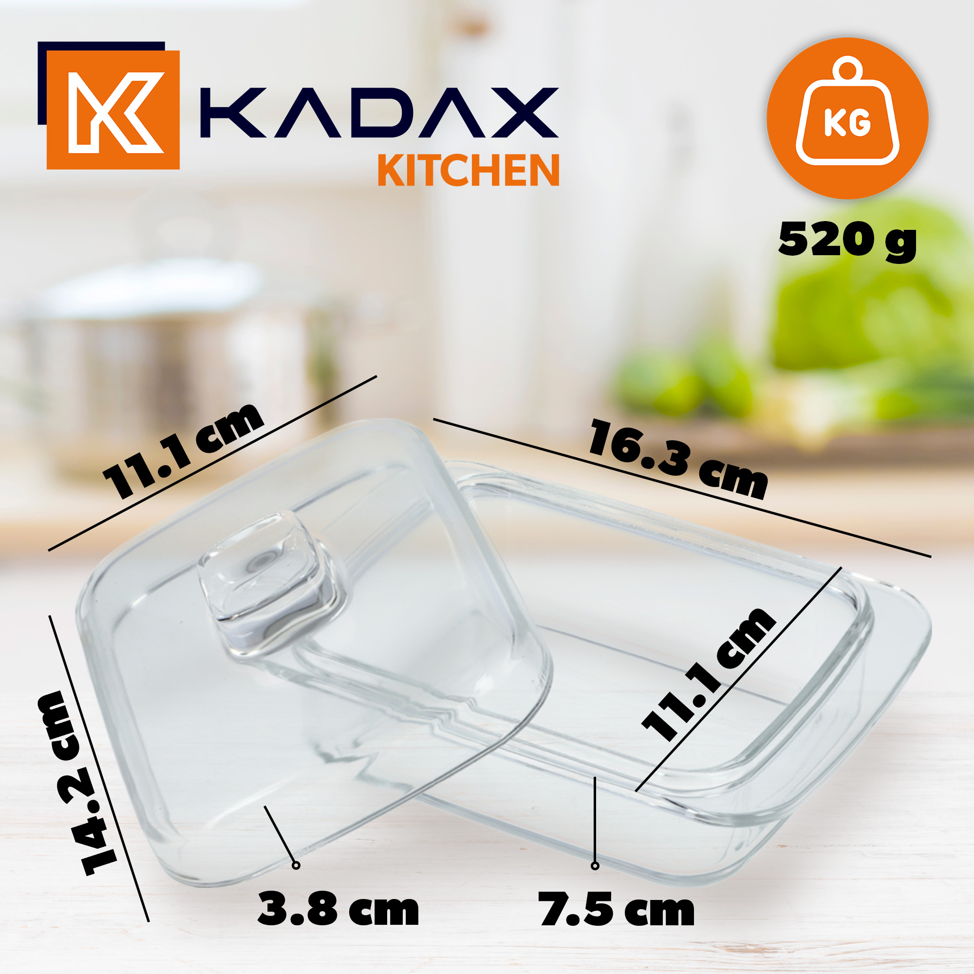 SZKLANA MASELNICA MASELNICZKA Z POKRYWĄ POJEMNIK Kod producenta K3694