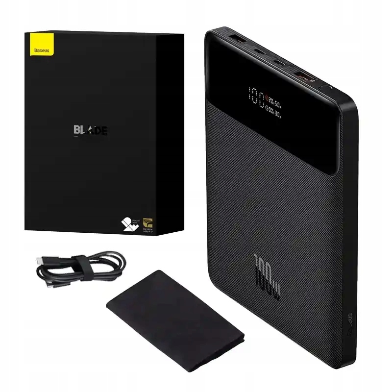 Powerbanka Baseus Blade 20000mAh, 2xUSB, 2xUSB-C kabel Usb-c 100W (černý)
