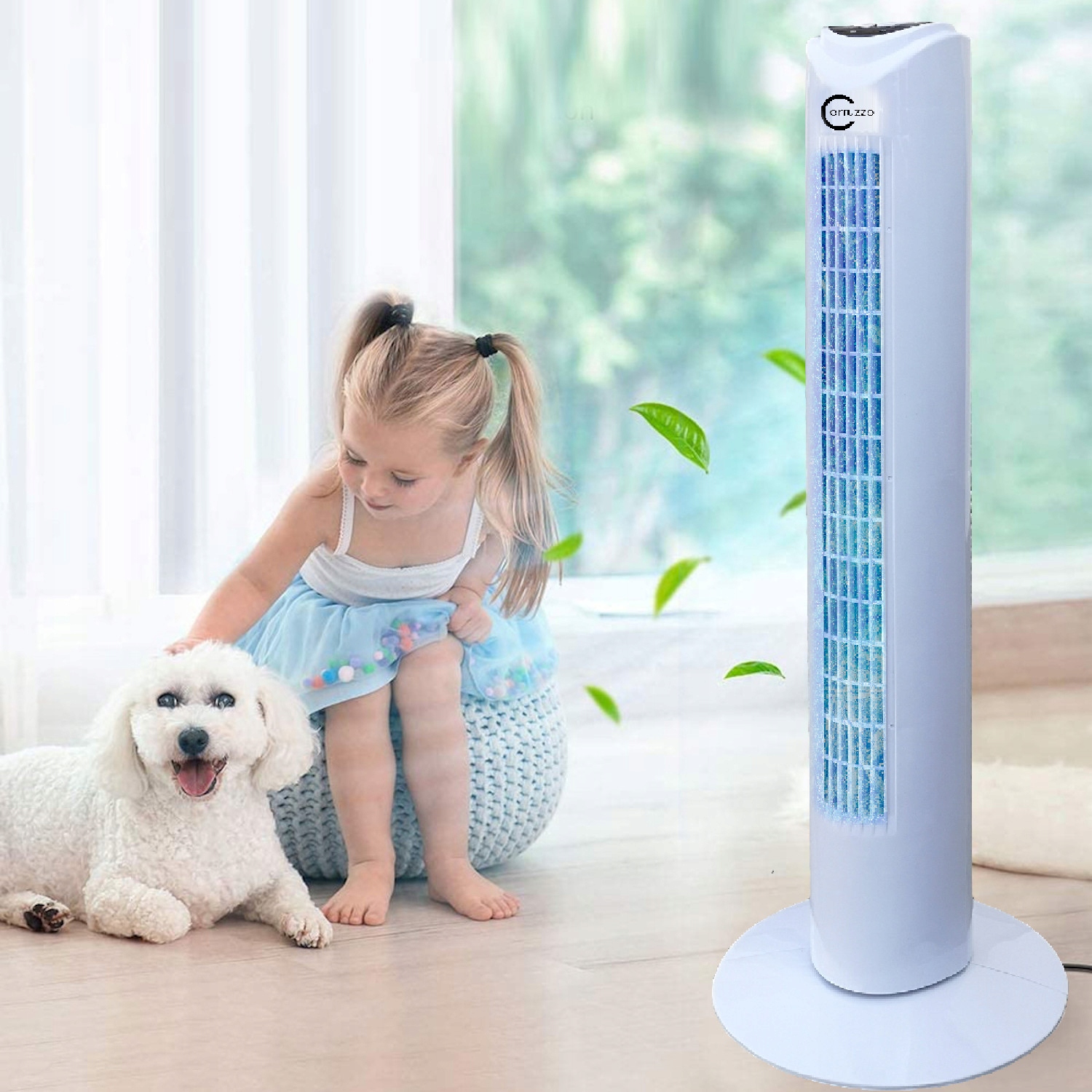 WENTYLATOR KOLUMNOWY wiatrak CICHY MOCNY STOJĄCY LCD + PILOT AROMATERAPIA Funkcje oscylacja oscylacja automatyczna timer