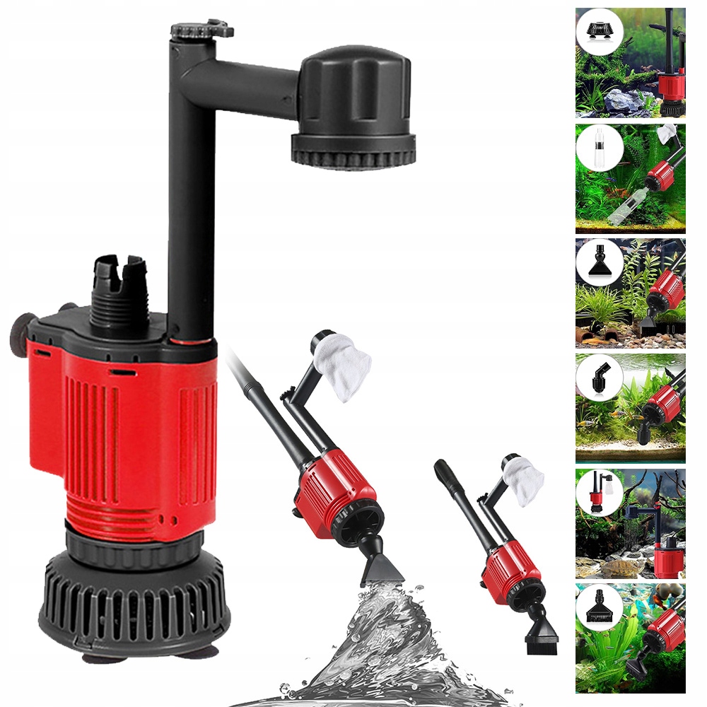 Elektrický Vysavač Do Akvária Sada Sladká Slaná Voda 1800L/H 28W