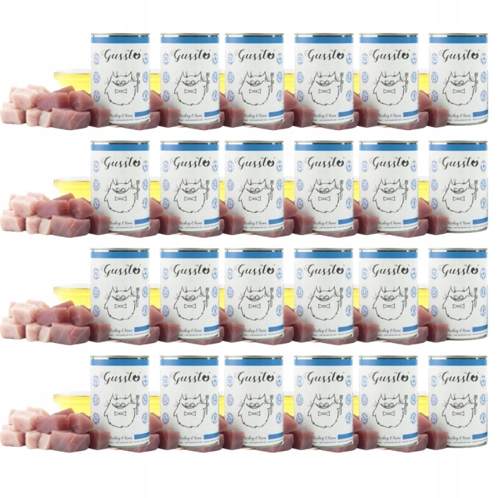 Karma dla kota Gussto Fresh indyk tuńczyk 24x 400g mokra karma dla kota