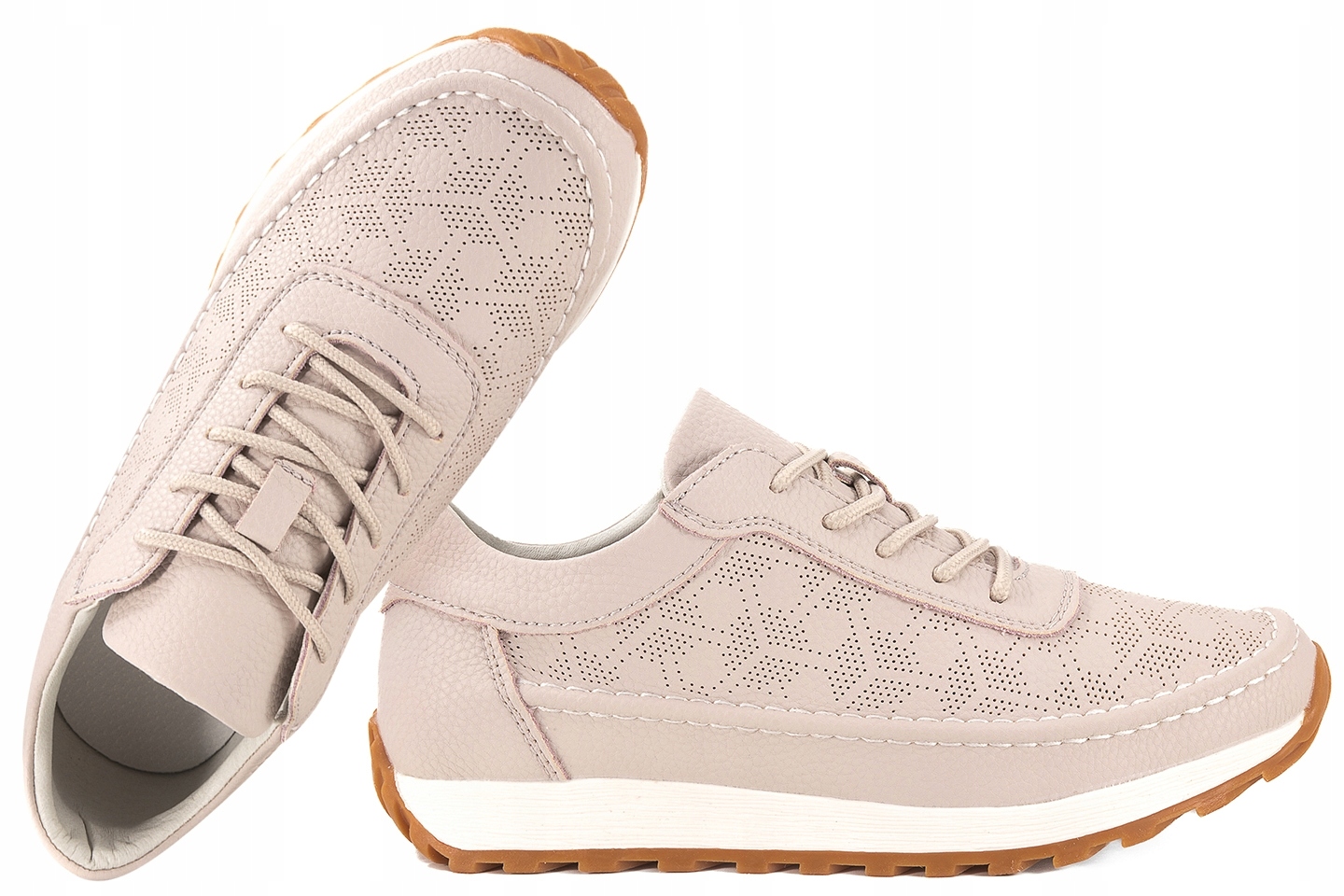 Sergio Leone SP-001 Ažurové Kožené Polobotky Sportovní Tenisky Šedá 40