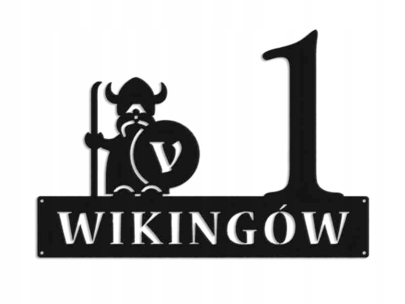 Číslo Na Dom 48 cm Tabuľa Adresa Ocel 2 mm ul. Vikingov