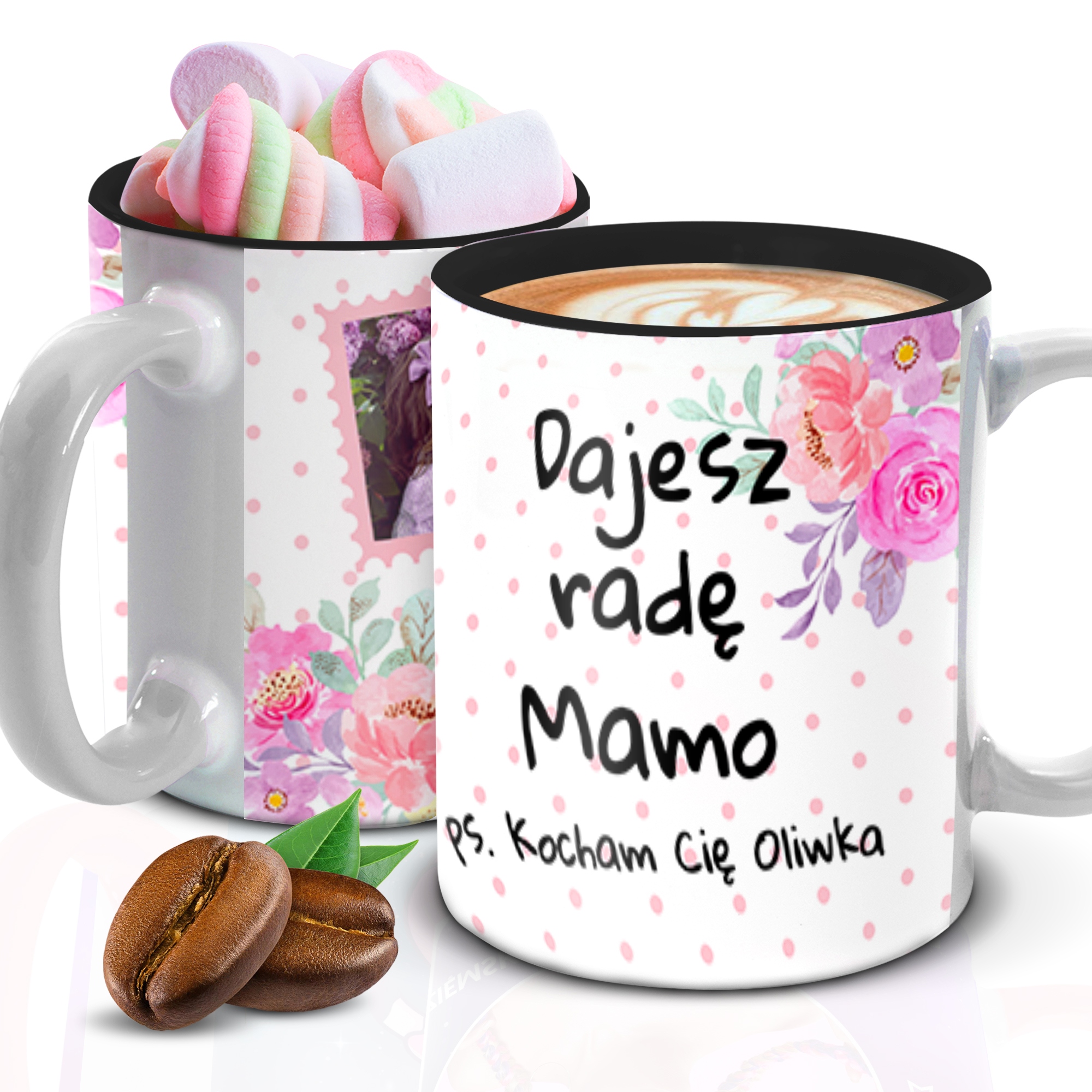 

Kubek Czarny Personalizowany na Dzień Mamy