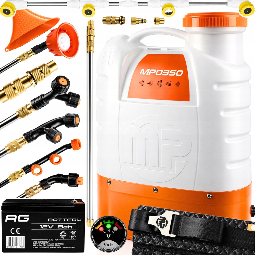 Sada Vylepšený elektrický akumulátorový Postřikovač 16 l Výkonný