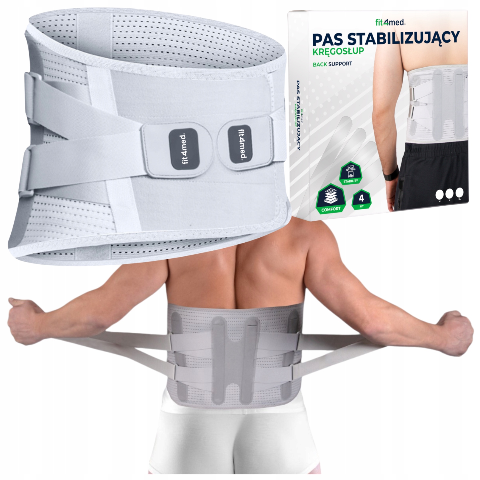 Bederní pás na páteř, stabilizační, zpevňující, křížový korzet XL